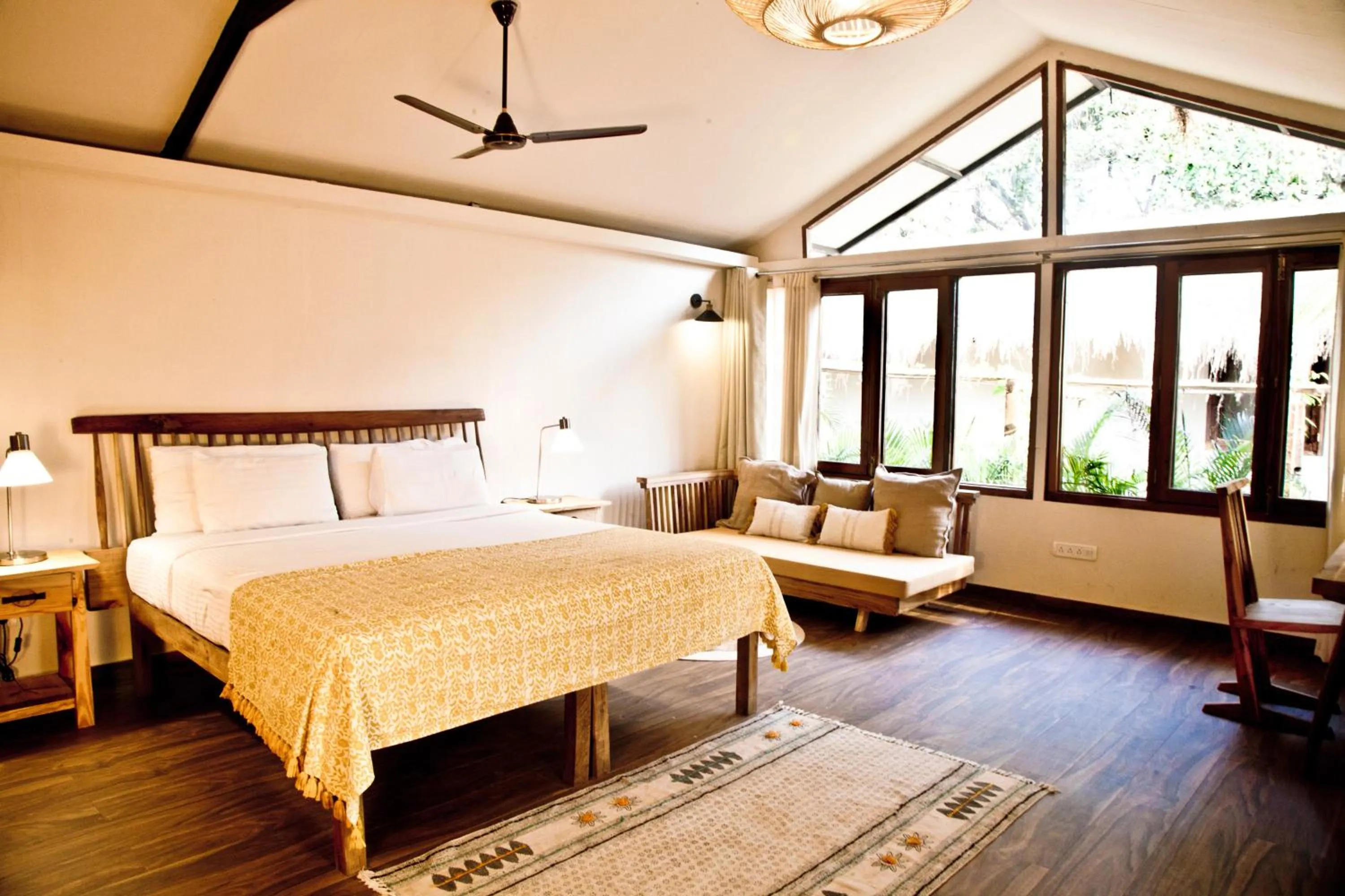 Bed in Anahata Retreat Beach Front Ashwem Goa