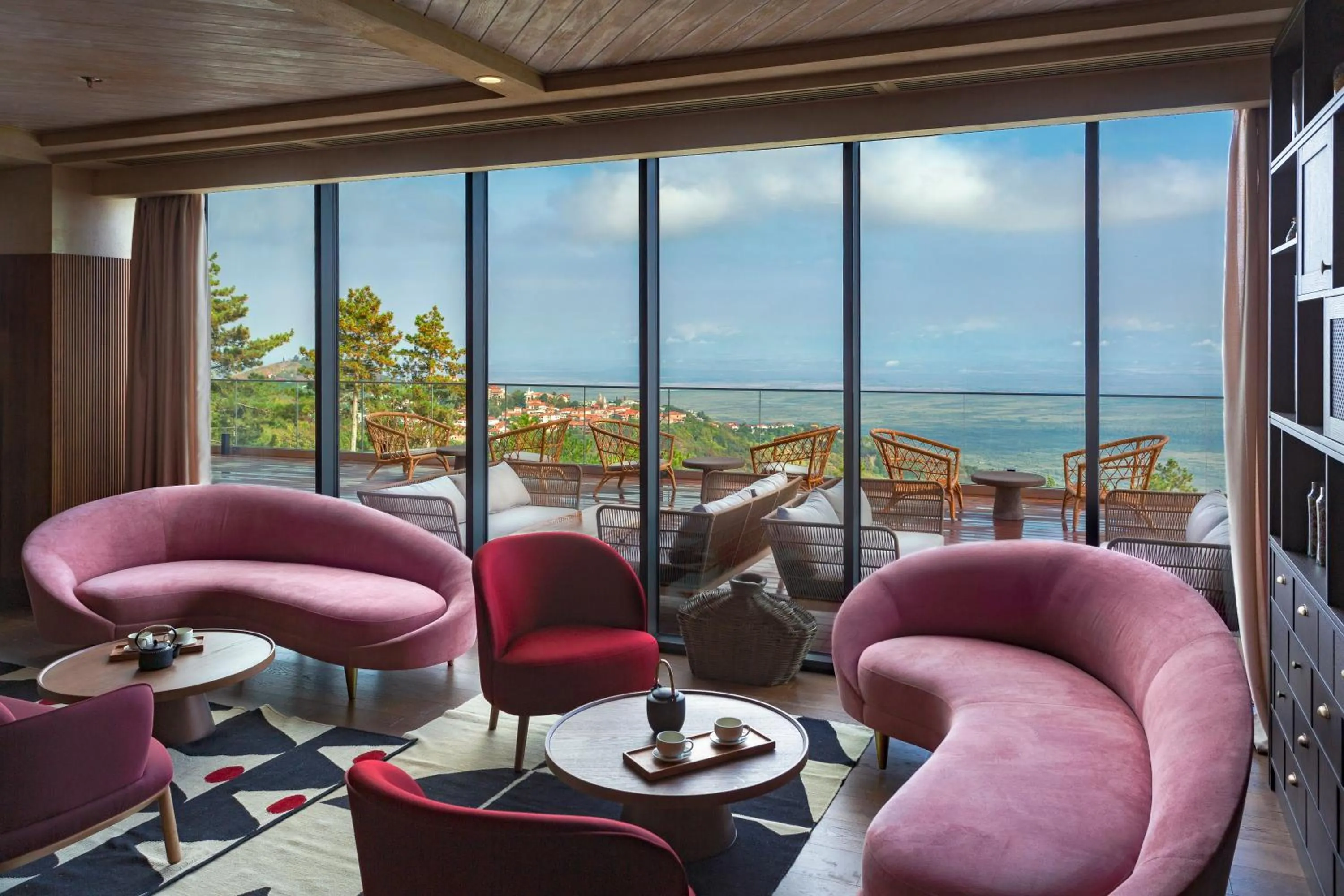 Seating area in BODBE Hotel