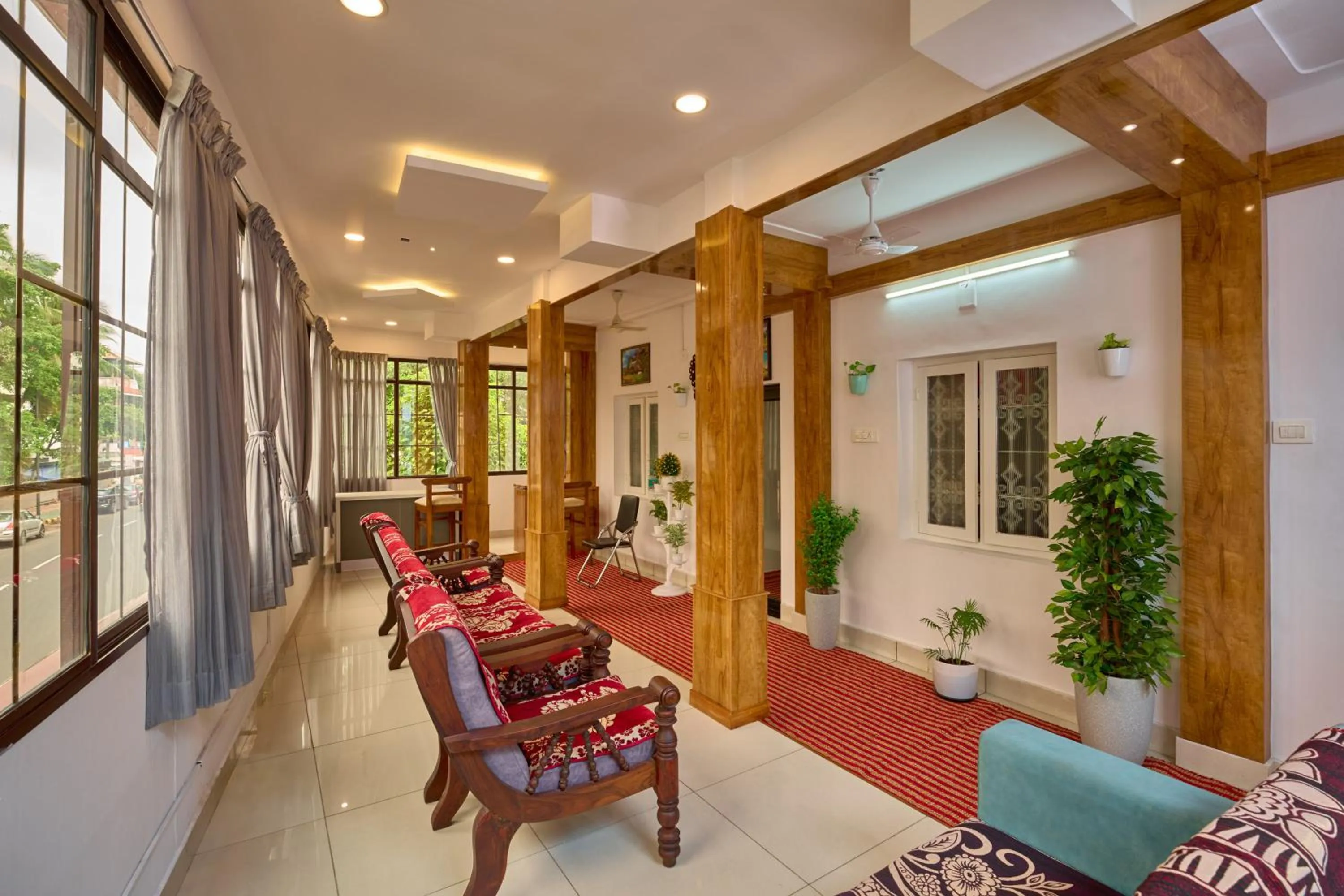Seating area in Panakal Residency, Fort Kochi
