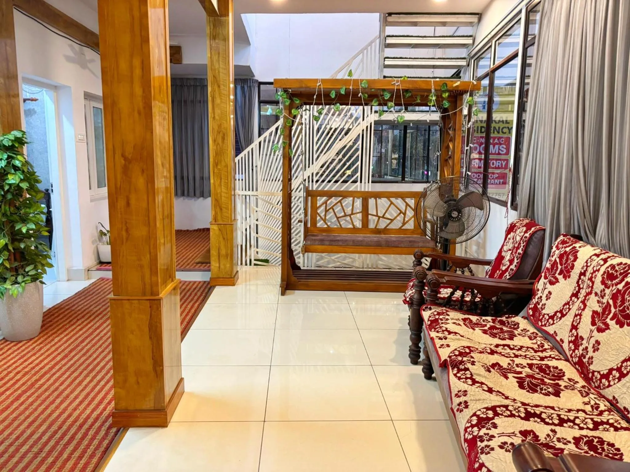 Seating area in Panakal Residency, Fort Kochi