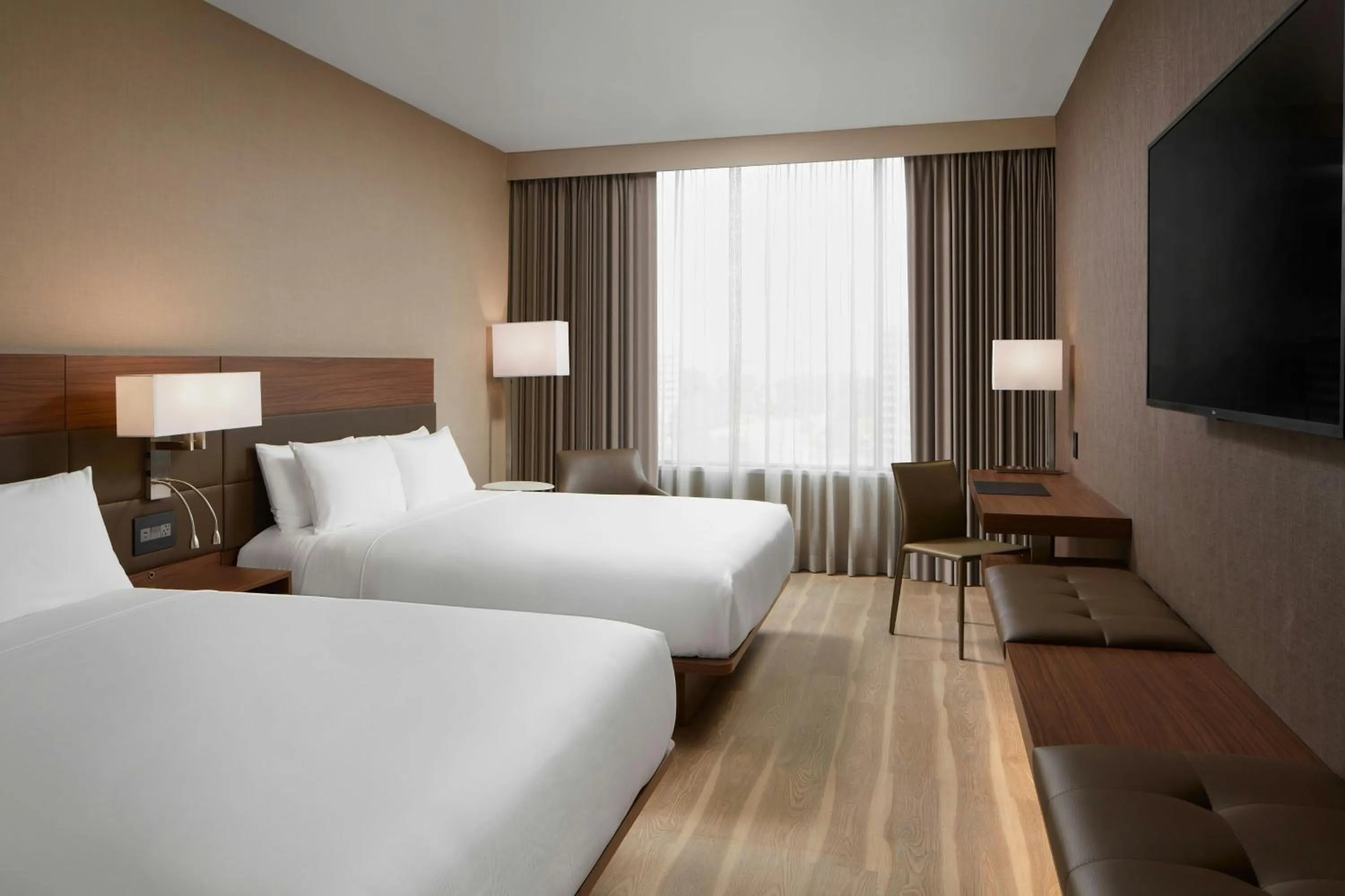 Photo of the whole room, Bed in AC Hotel by Marriott Reston