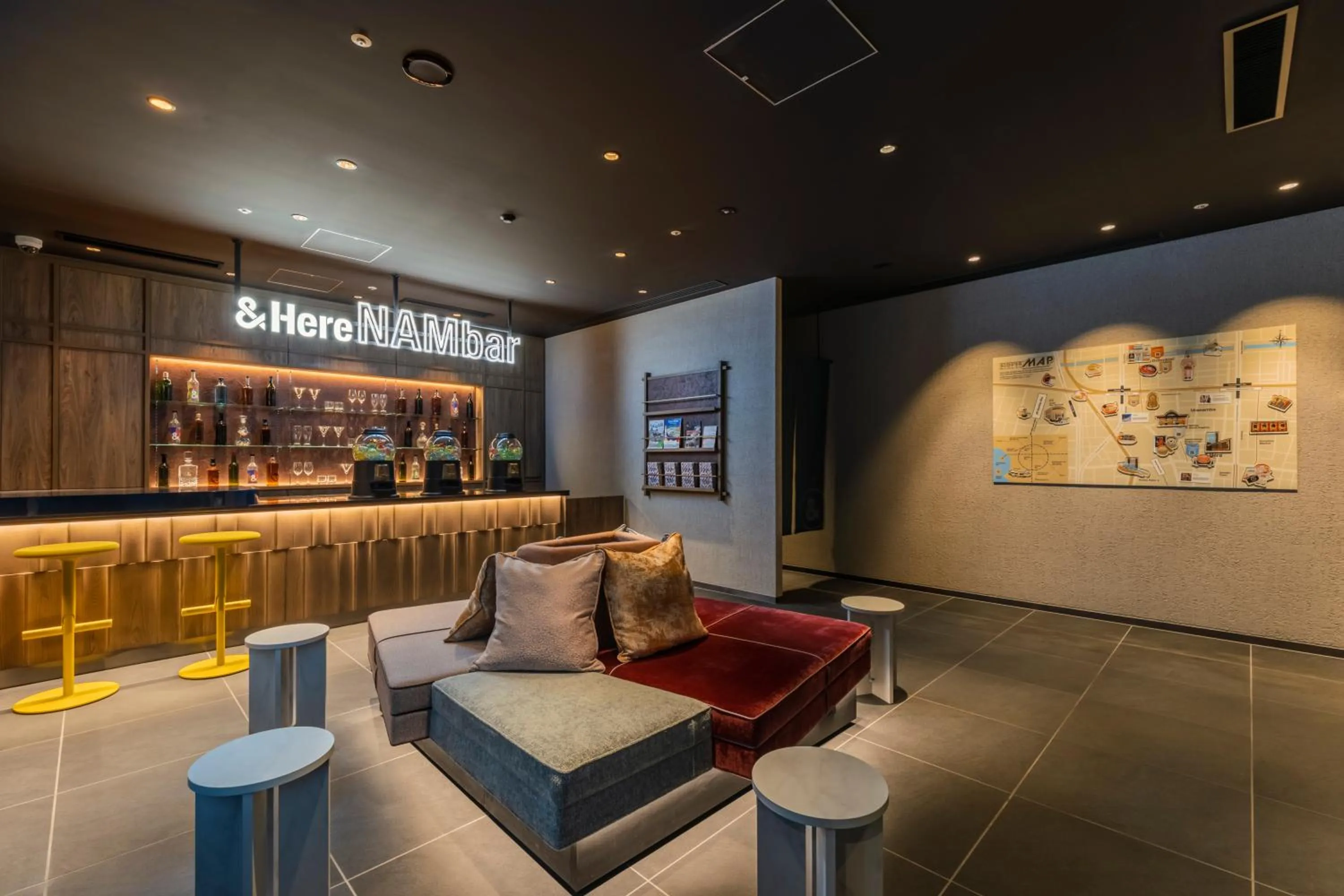 Communal lounge/ TV room in &Here OSAKA NAMBA