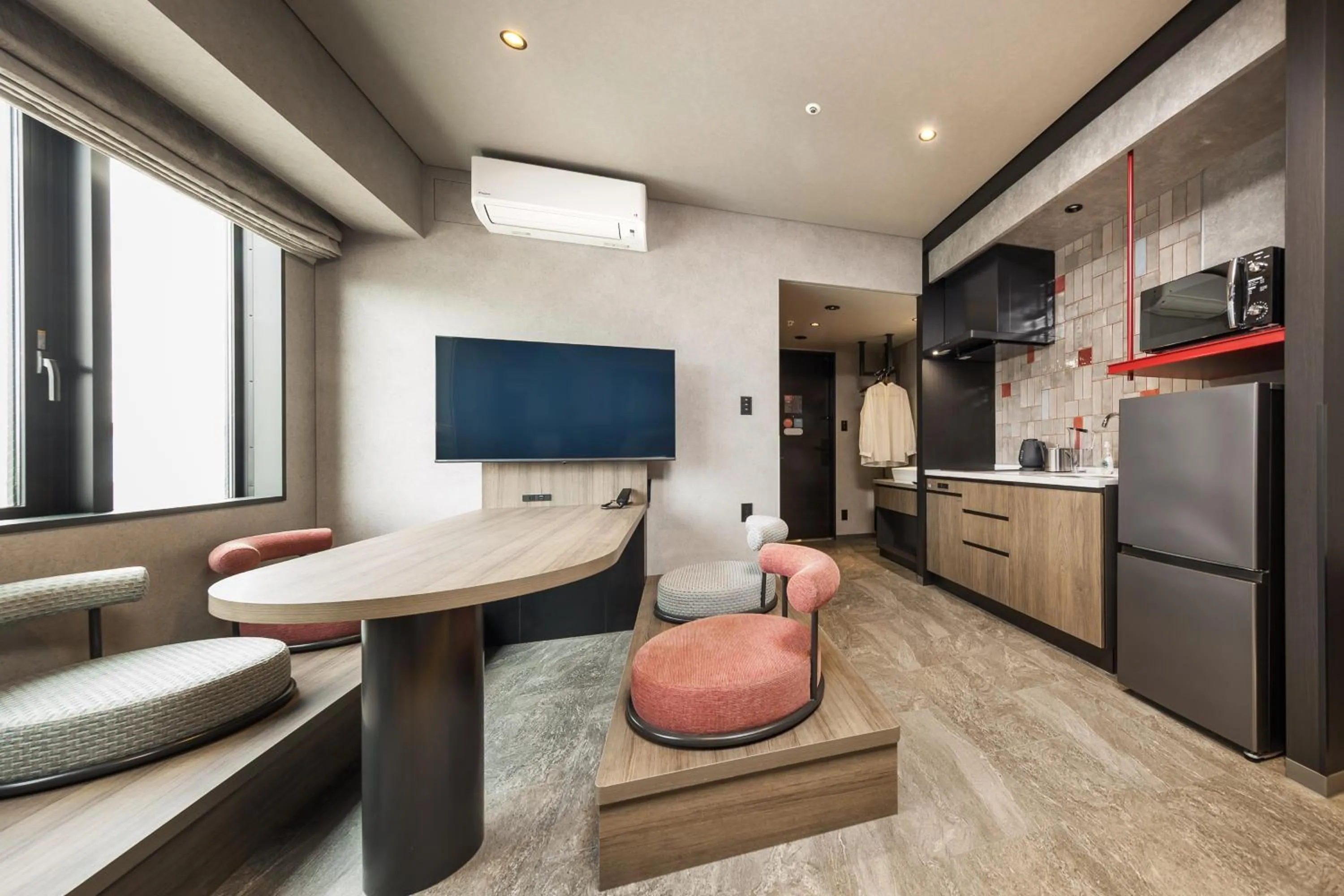 Living room in &Here OSAKA NAMBA