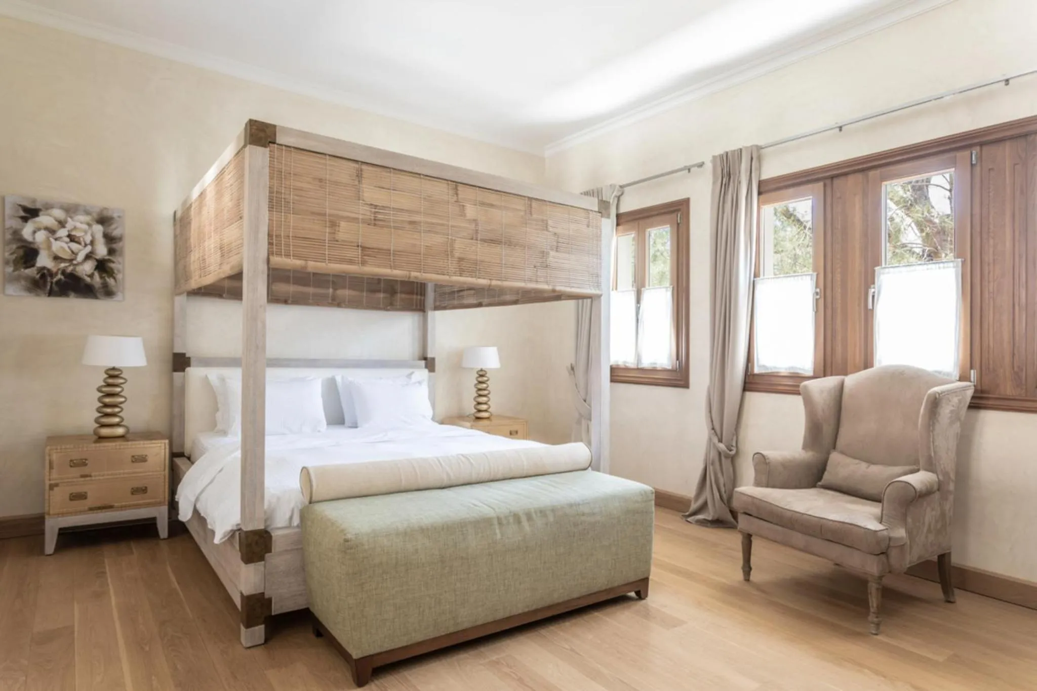 Bed in Villa Veneziano Lefkada