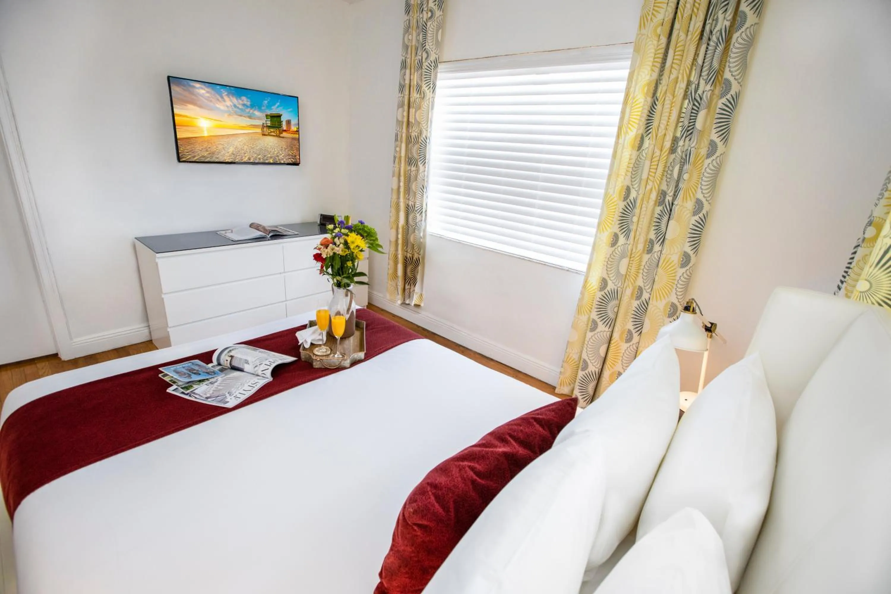 Bed in Beachside All Suites Hotel