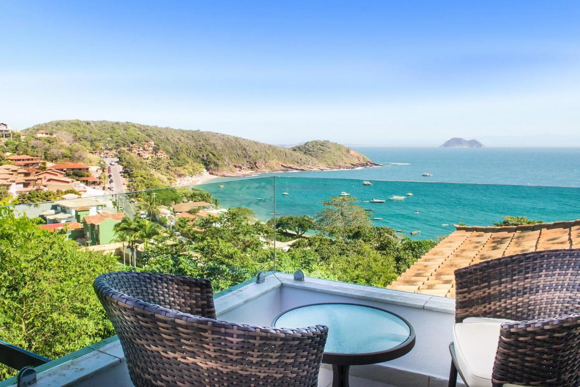 Balcony/Terrace in Pousada Praia João Fernandes