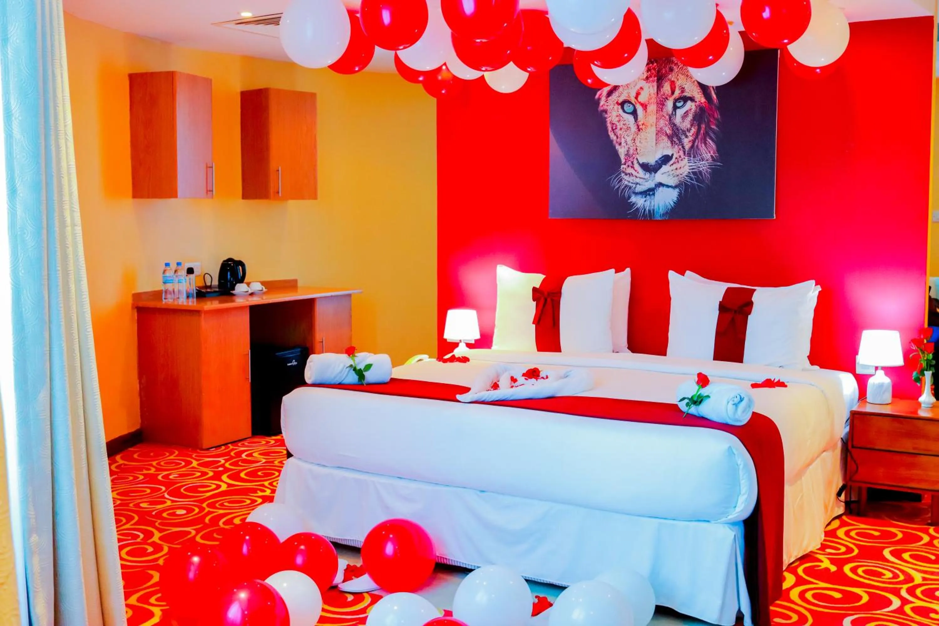 View (from property/room), Bed in Parrot Hotel Arusha