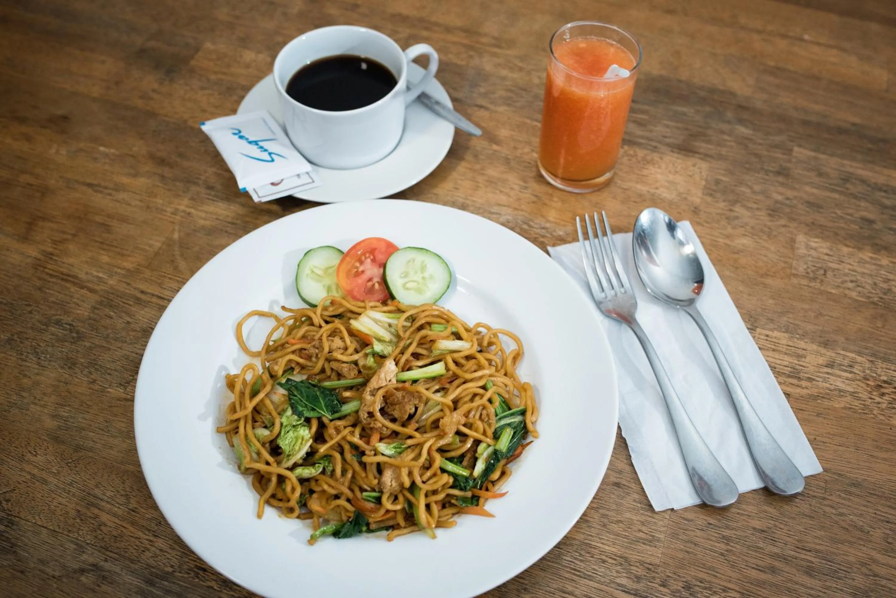 Asian breakfast in Anggie Stay