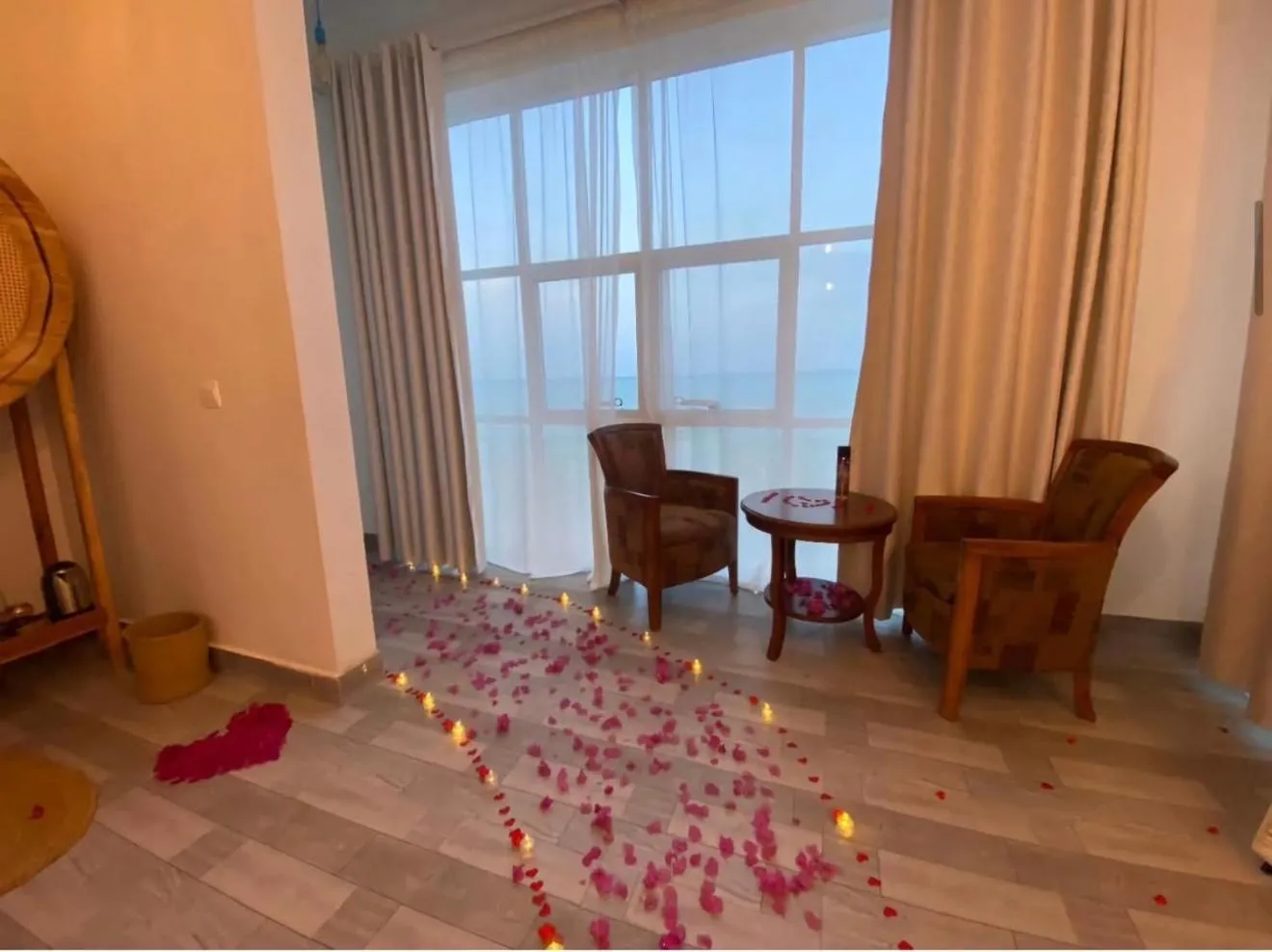 Seating area in Mia Boutique Hotel