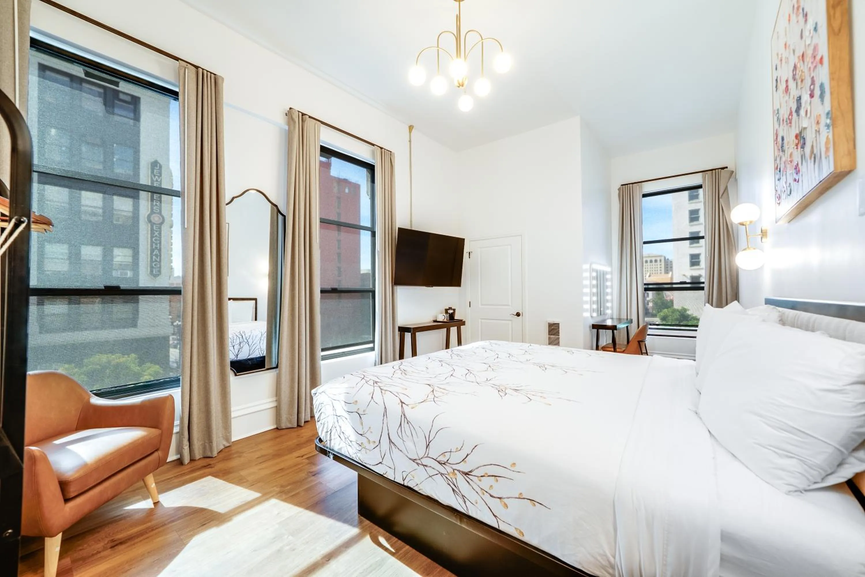 Bed in The Beau Hotel Downtown San Diego Gaslamp Quarter