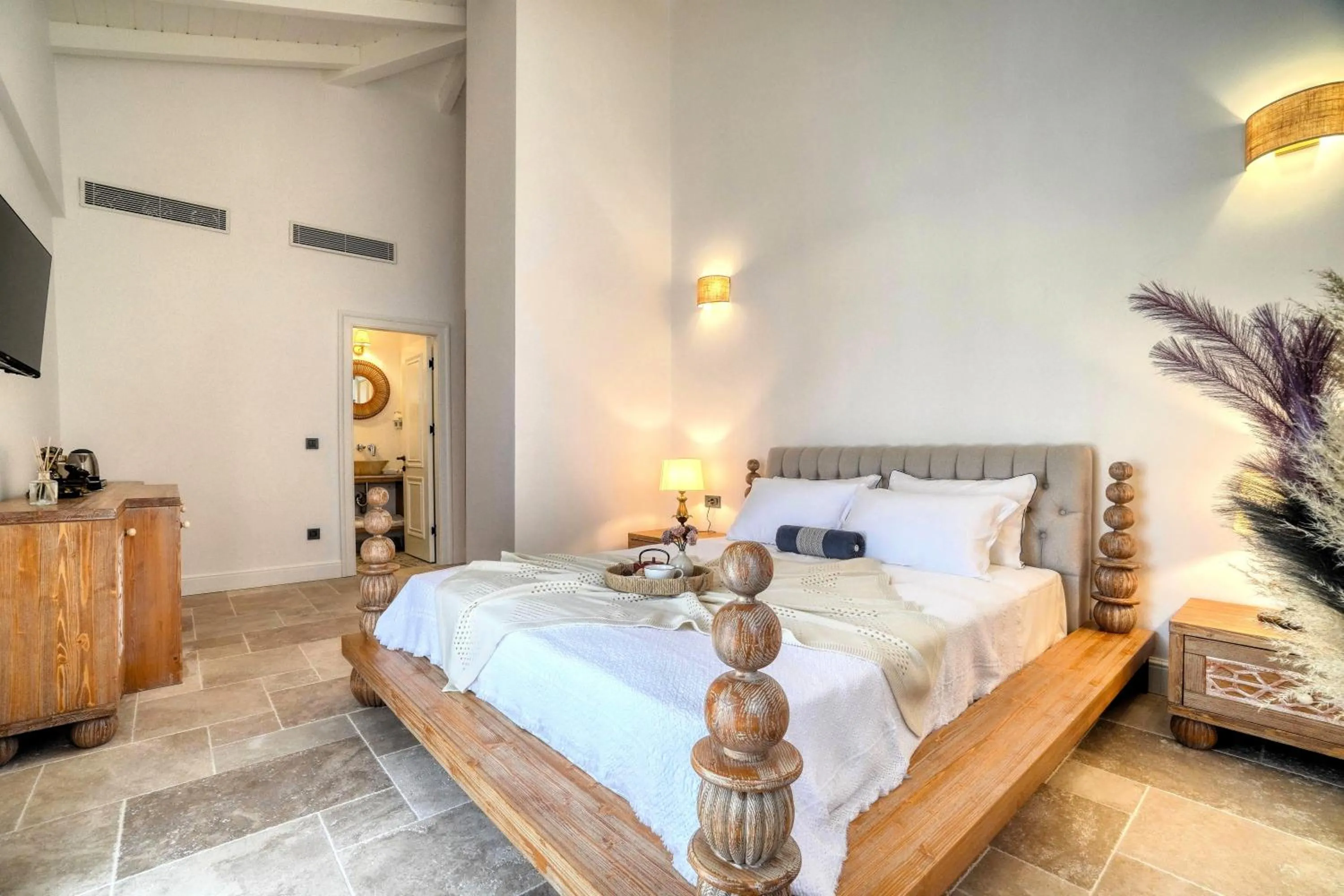 Bed in Zaena Hotel Alaçatı