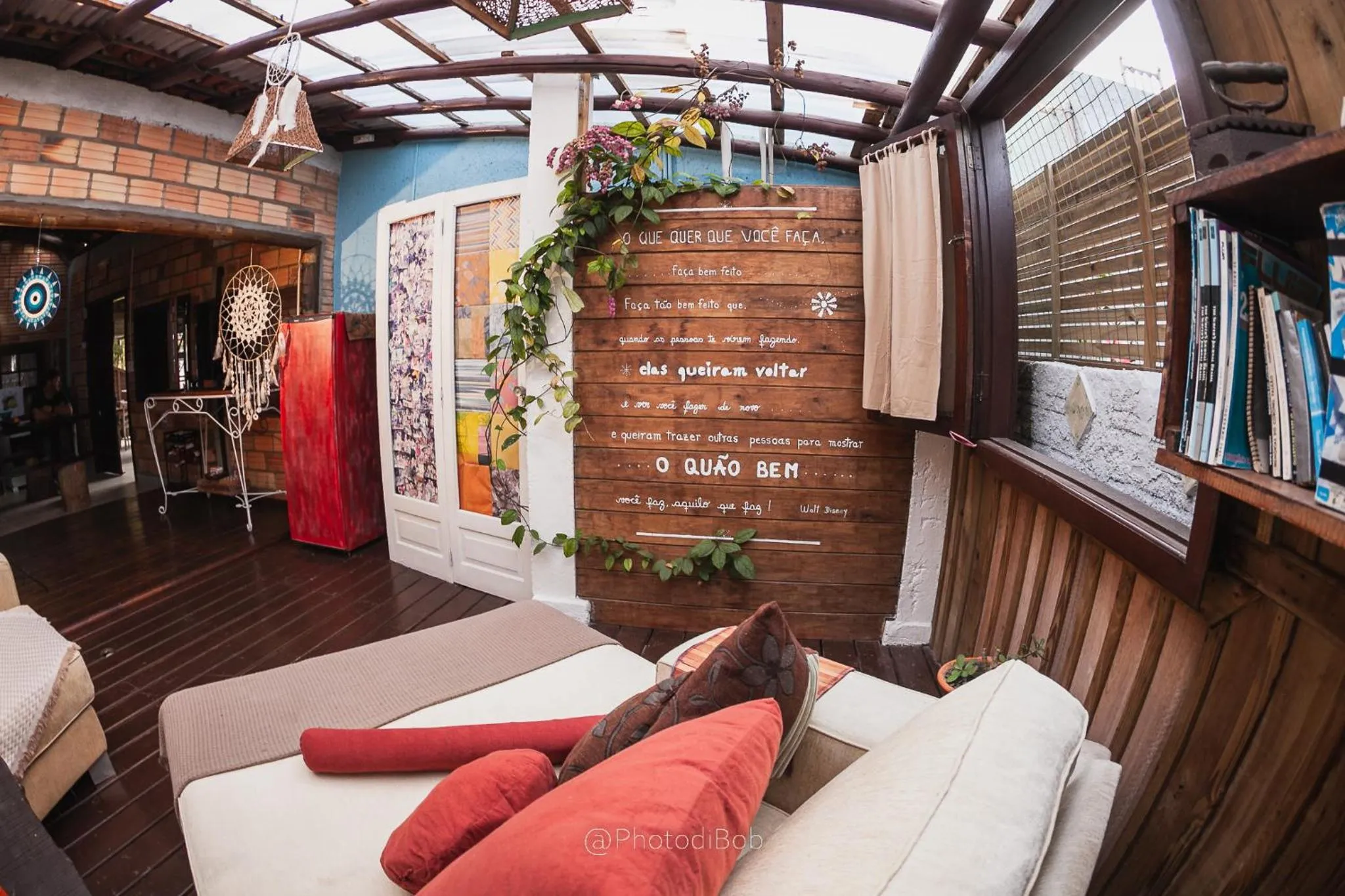 Communal lounge/ TV room, Bed in Pousada Amaravida