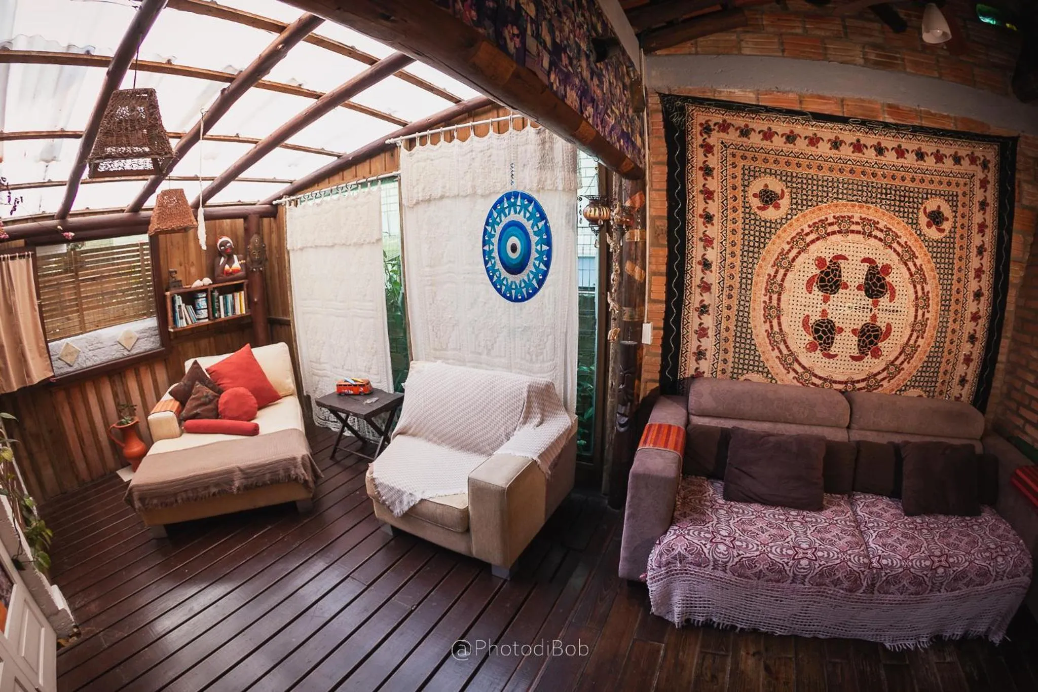 Communal lounge/ TV room, Bed in Pousada Amaravida