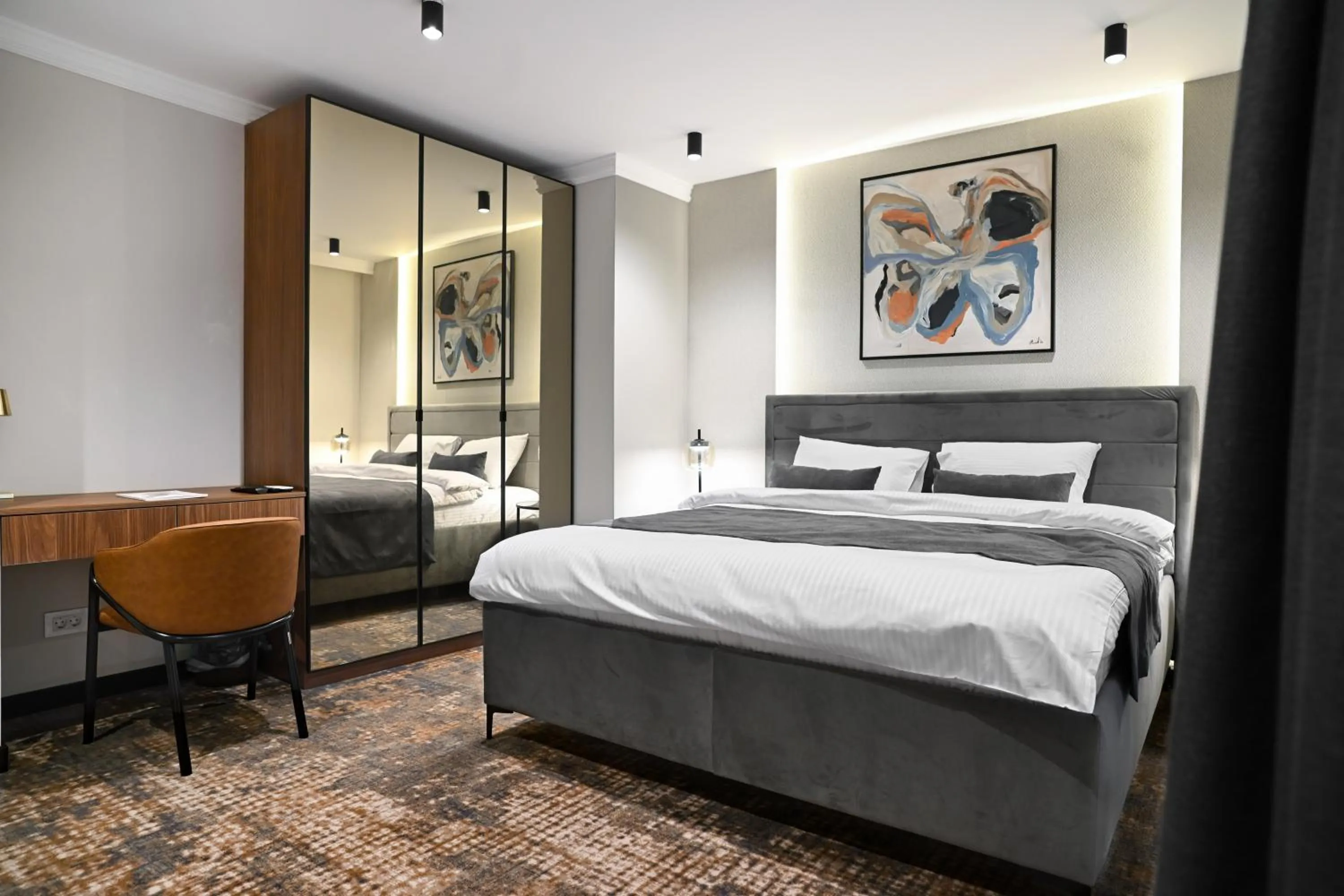 Bed in Black Gallo Residences