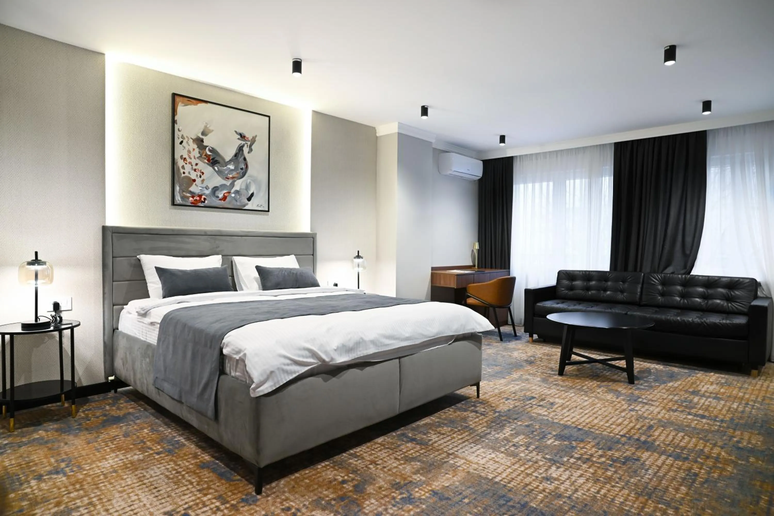 Bed in Black Gallo Residences
