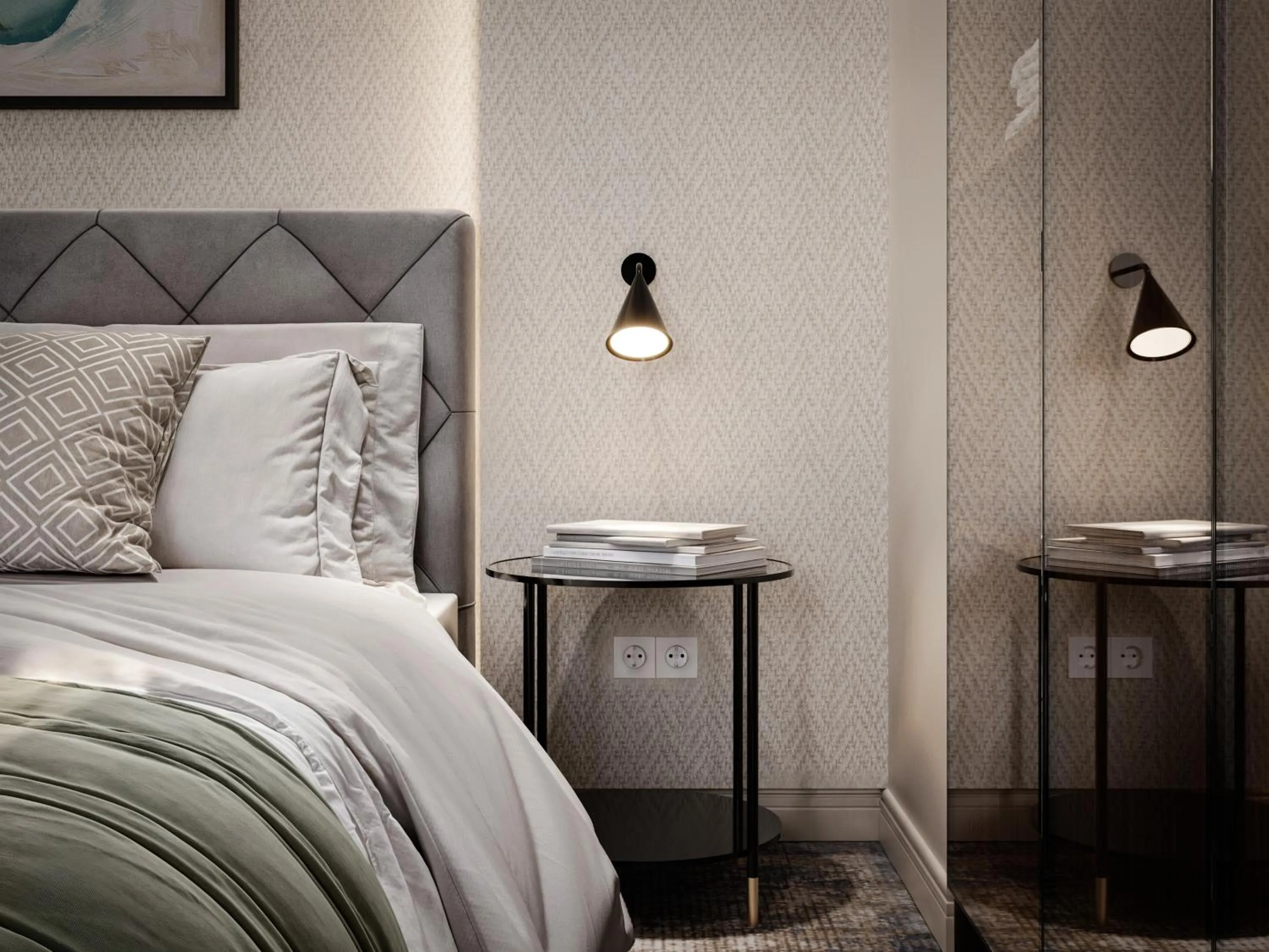 Bed in Black Gallo Residences