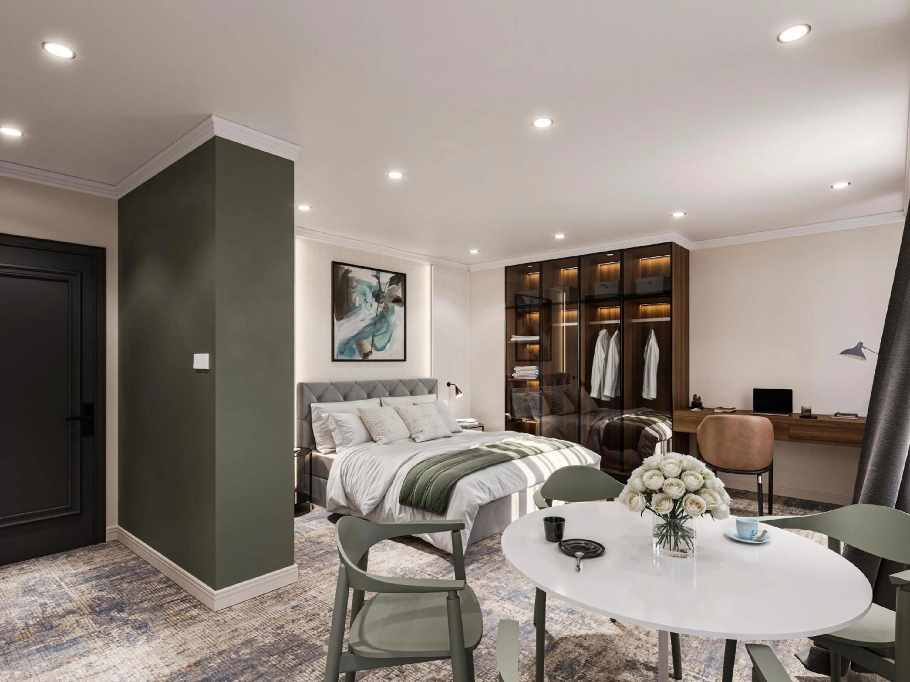 Seating area in Black Gallo Residences