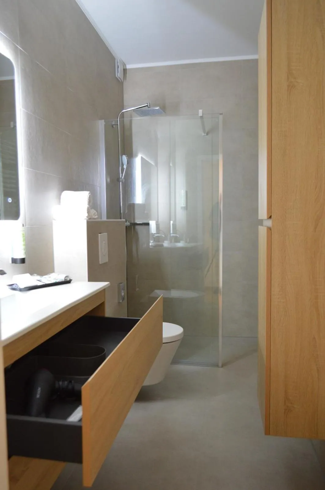 Shower in Hotel Ehnen La Moselle Luxembourg