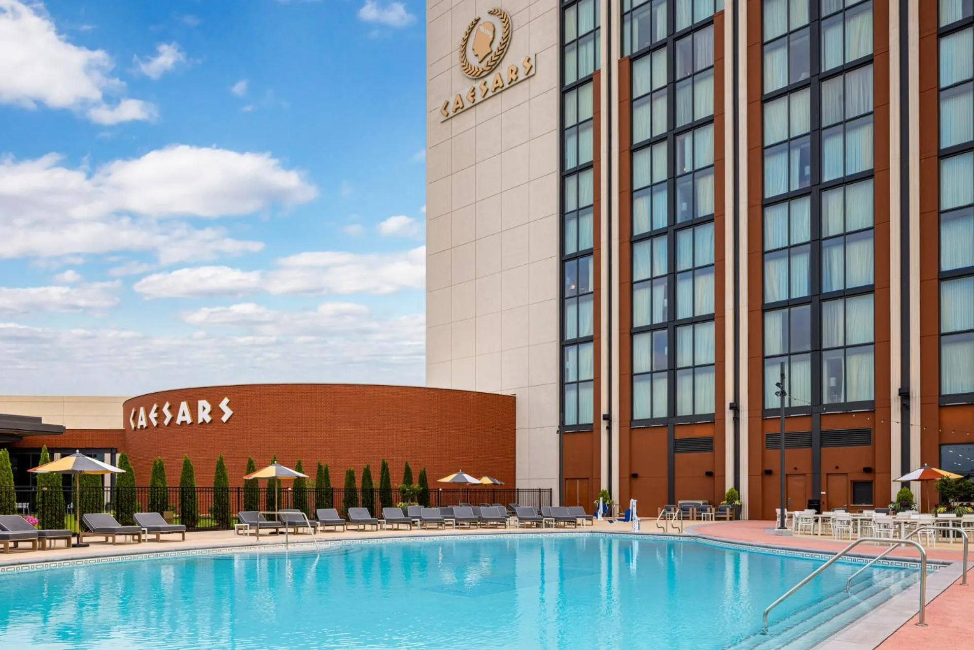 Swimming pool in Caesars Virginia, A Caesars Destination