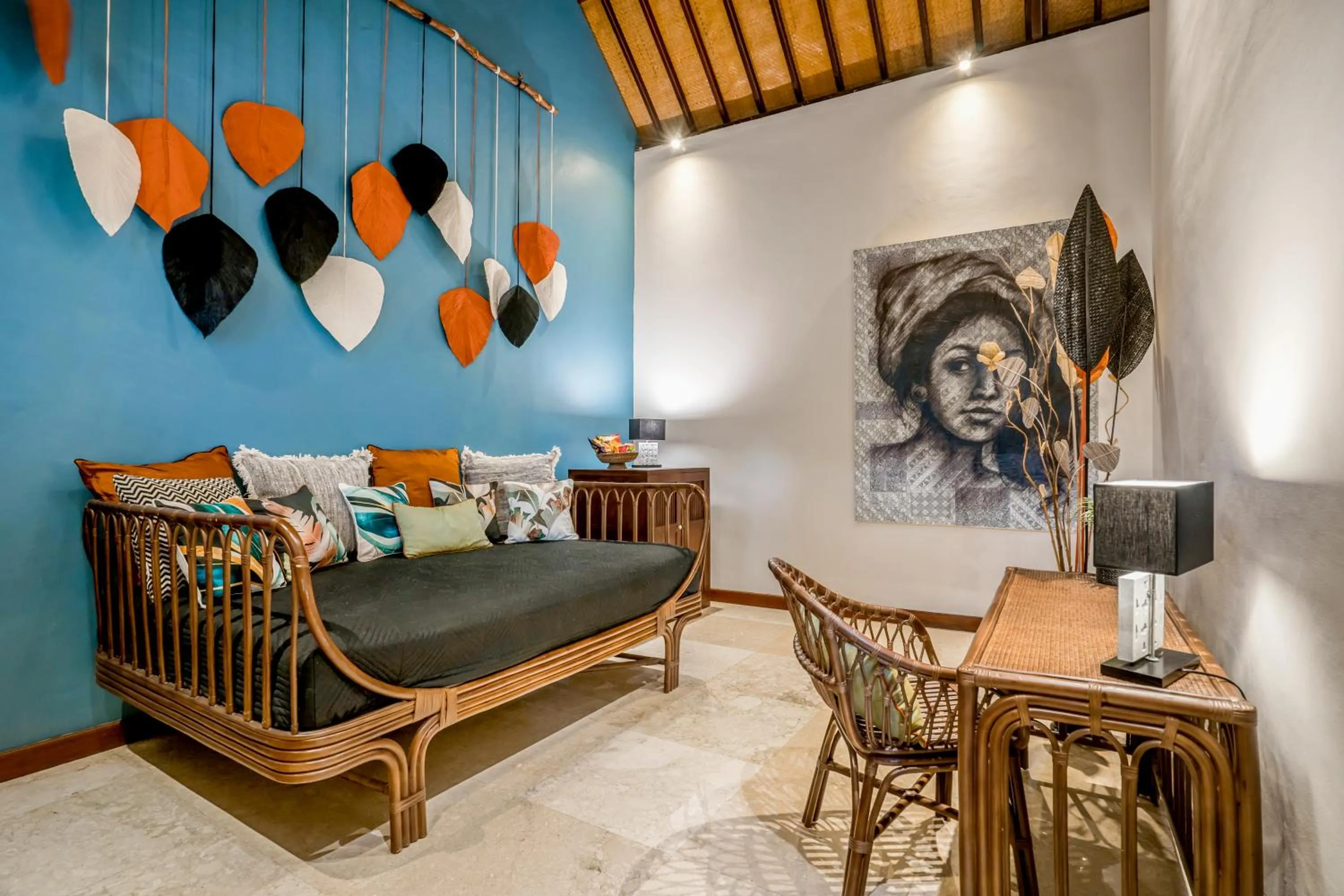 Living room, Bed in Kano Sari Ubud Villas