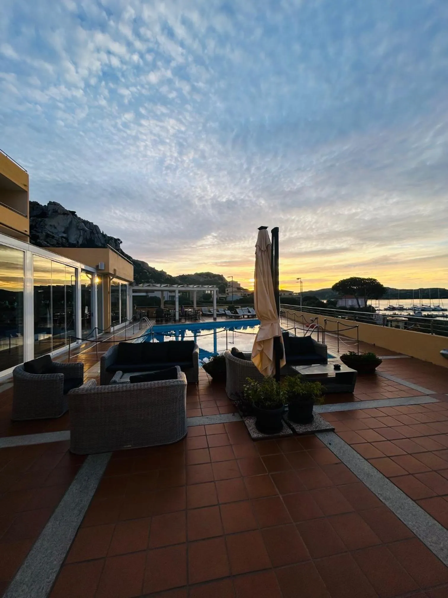 Pool view in Hotel Miralonga