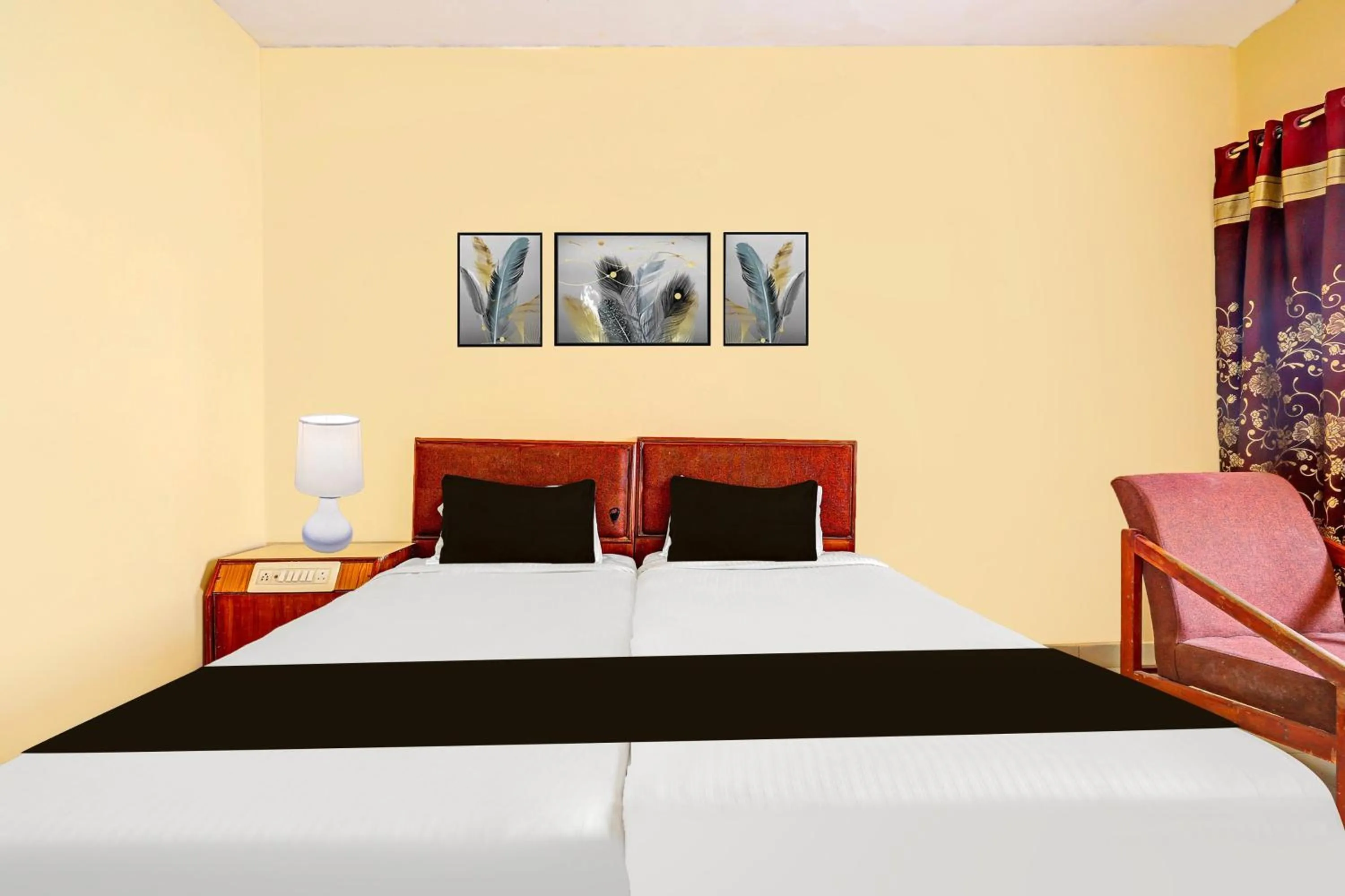 Bedroom, Bed in Hotel O Gajuwaka Near kurmanpalem Formerly SBT