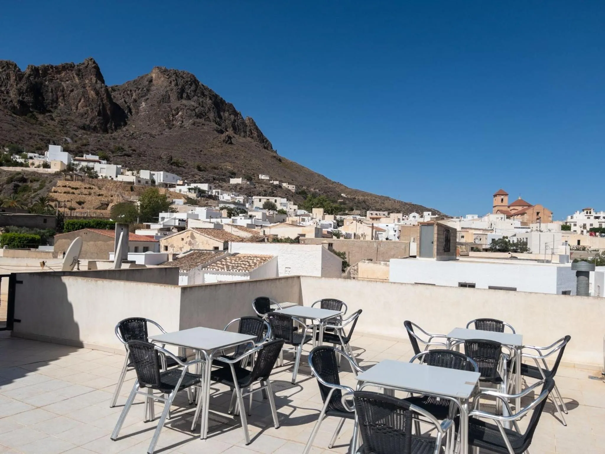 Balcony/Terrace in HOTEL MUSEO Lucainena