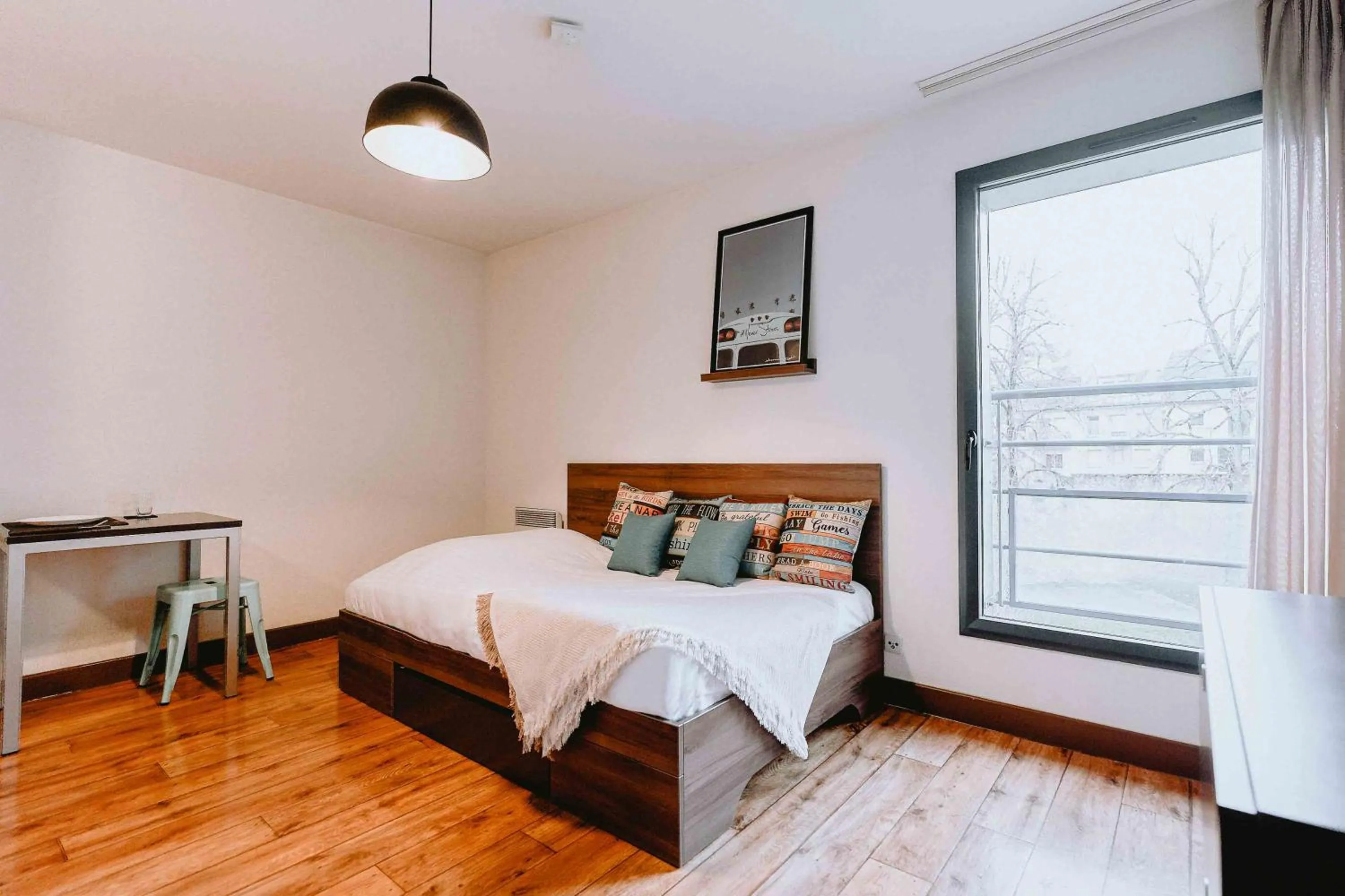 Bed in Zenao Appart Hôtel Nevers Quai de Loire