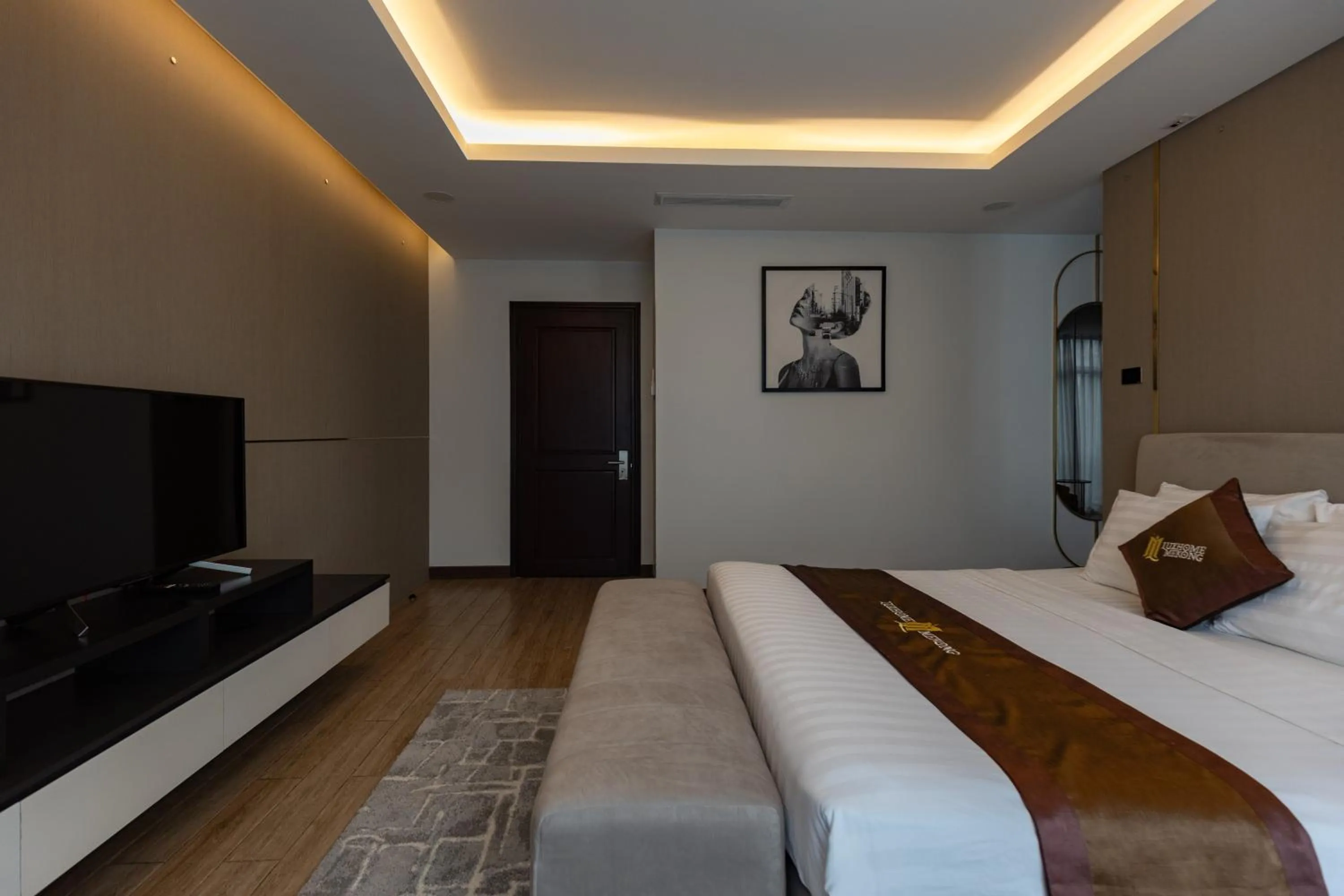 Bedroom, Bed in Luxhome Mekong Hotel