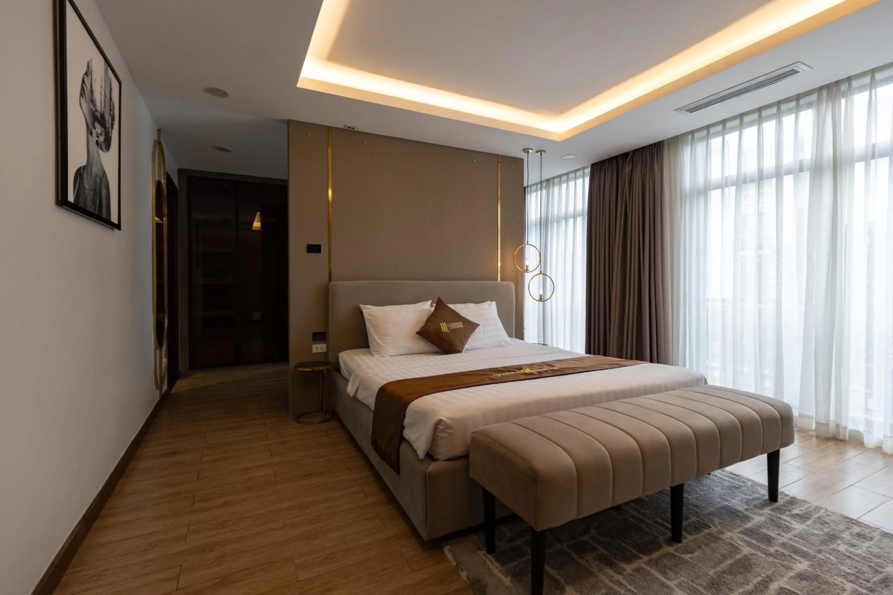 Photo of the whole room, Bed in Luxhome Mekong Hotel