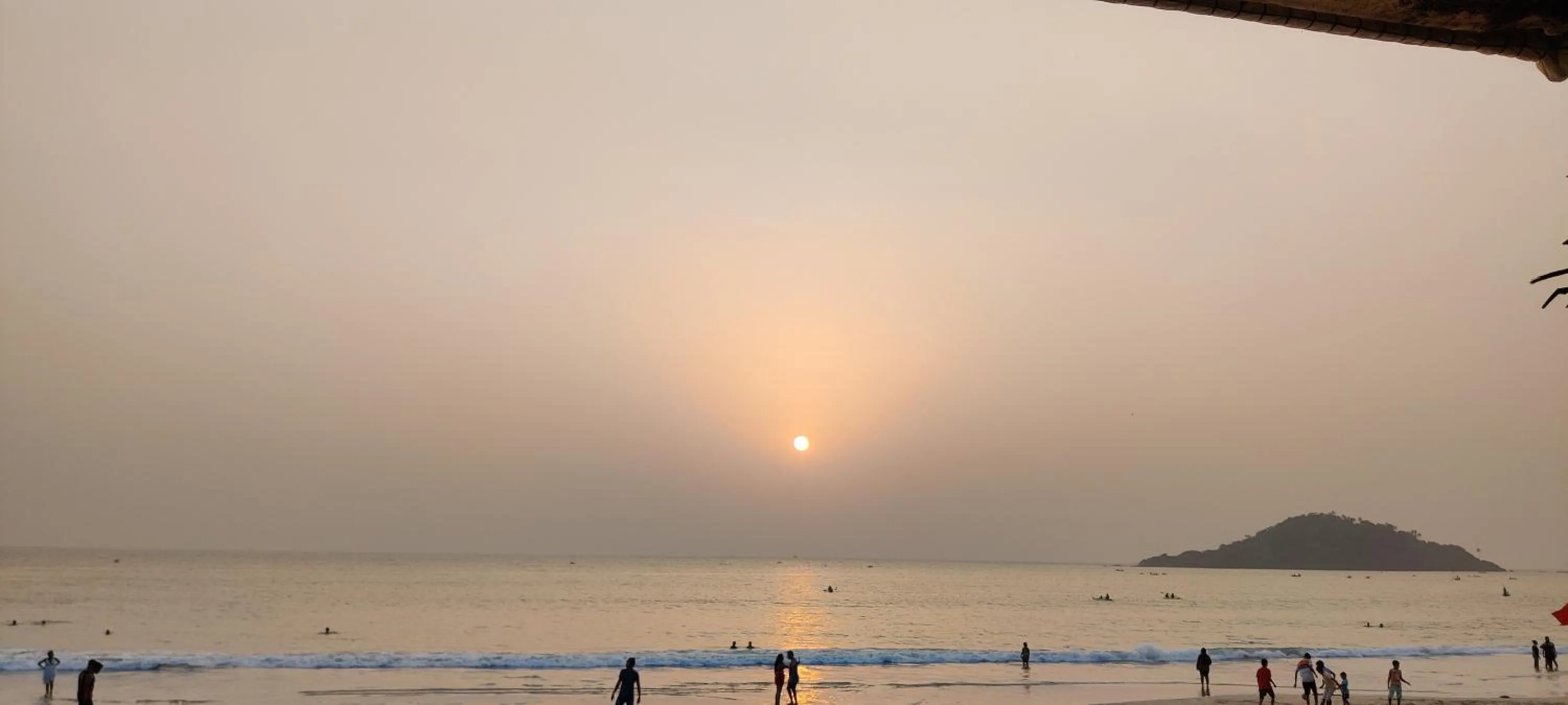 Sunset in Rococo Pelton beach Resort Palolem Beach goa