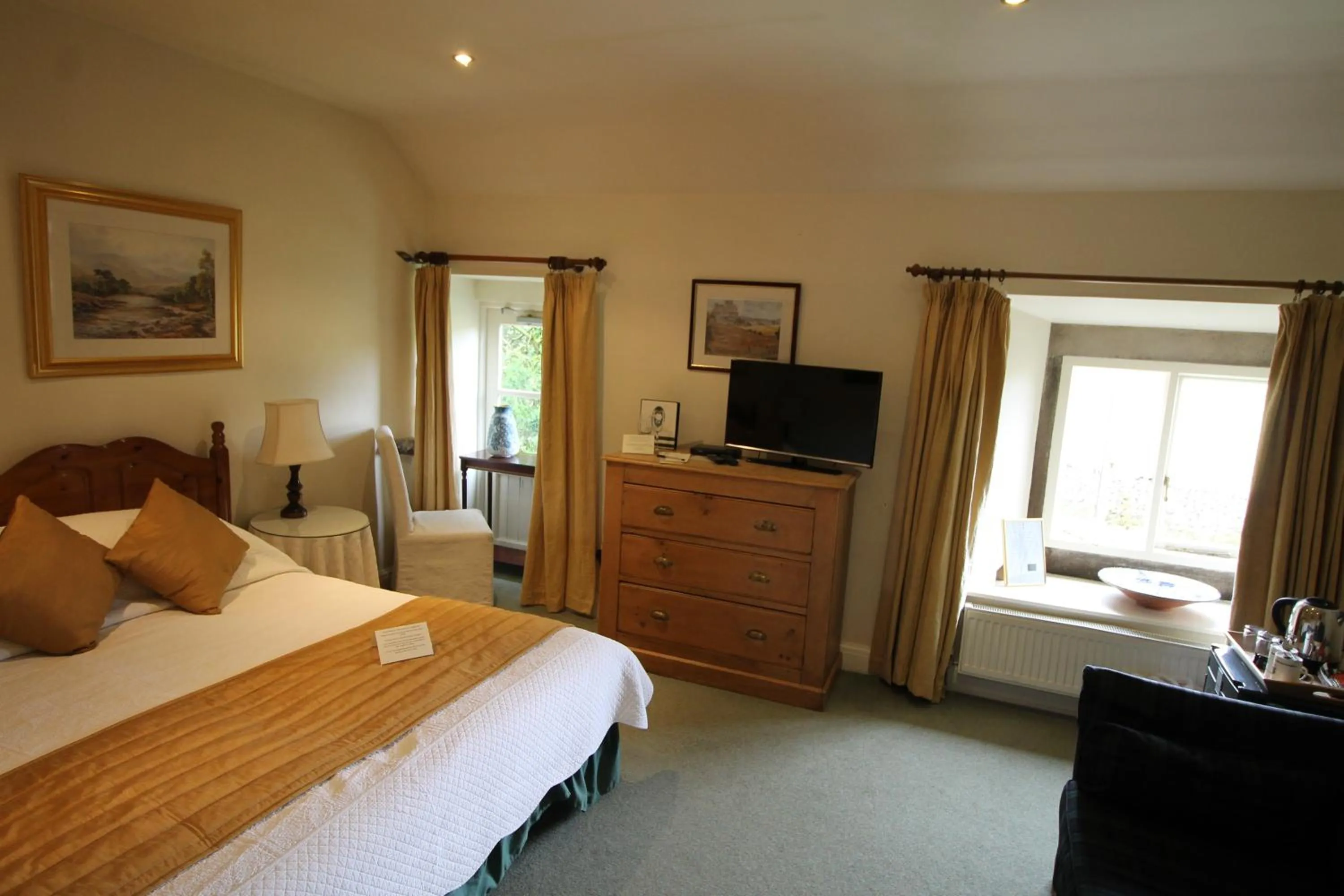 Bed in Biggin Hall Country House Hotel