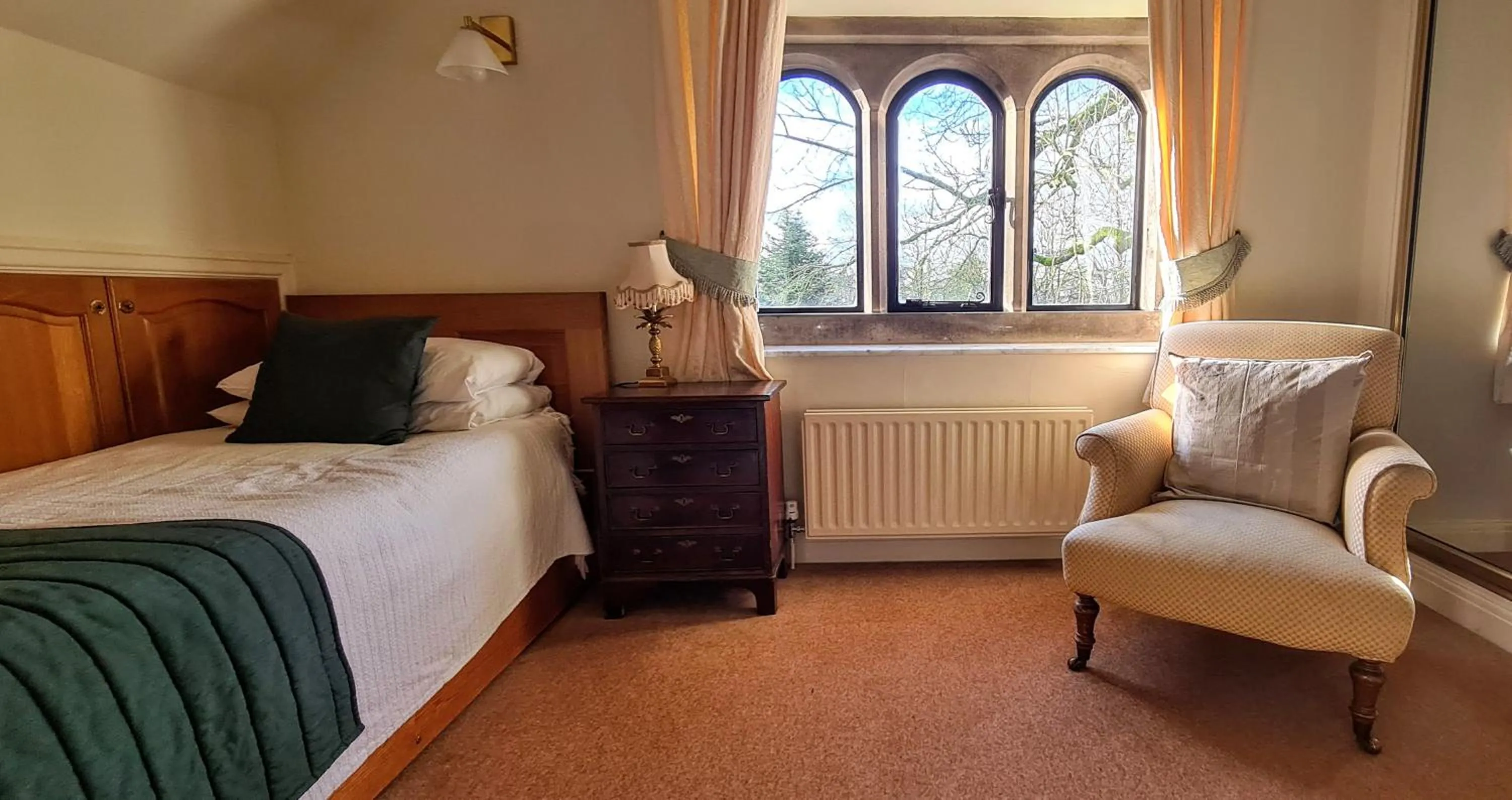 Bed in Biggin Hall Country House Hotel