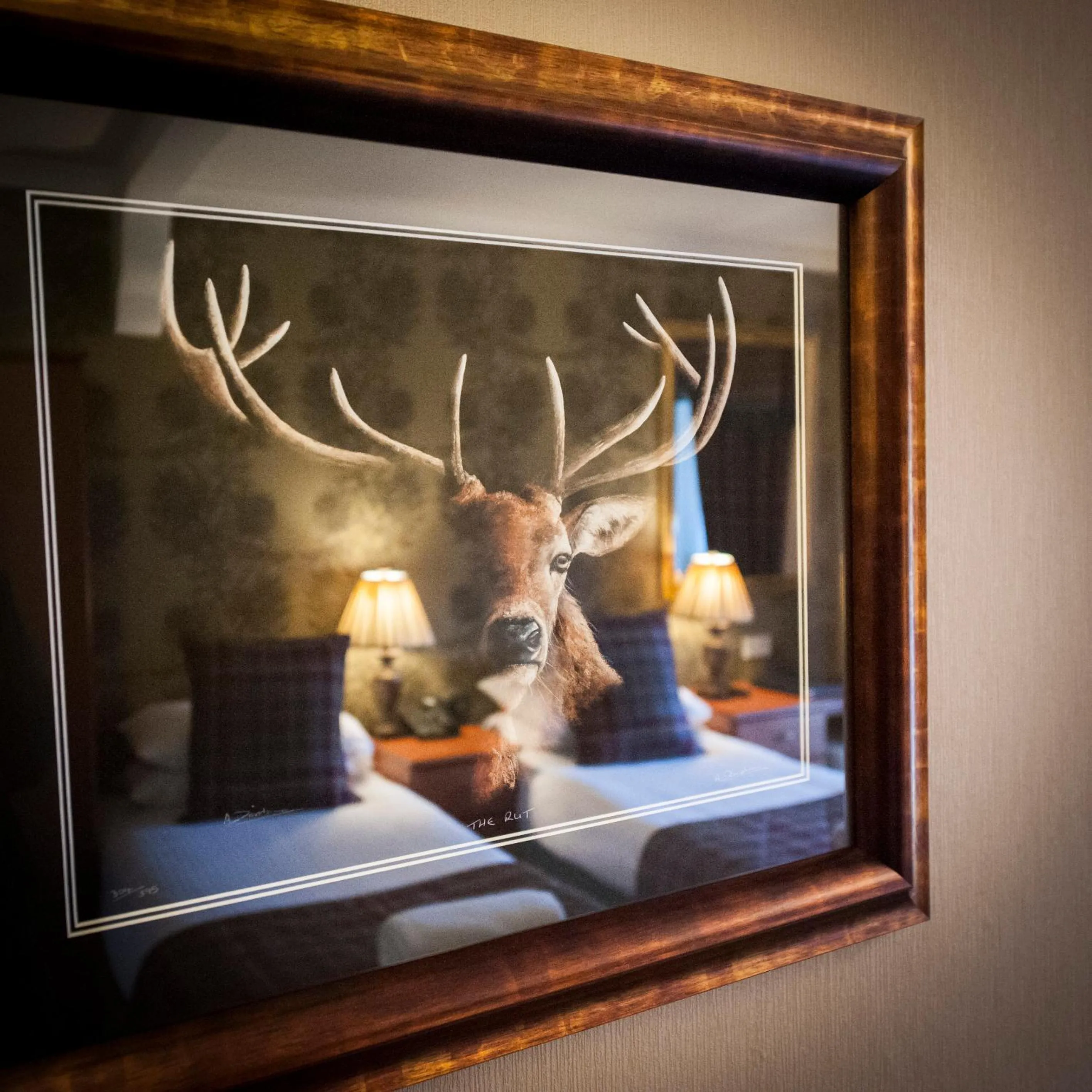 Decorative detail, Bed in Loch Kinord Hotel