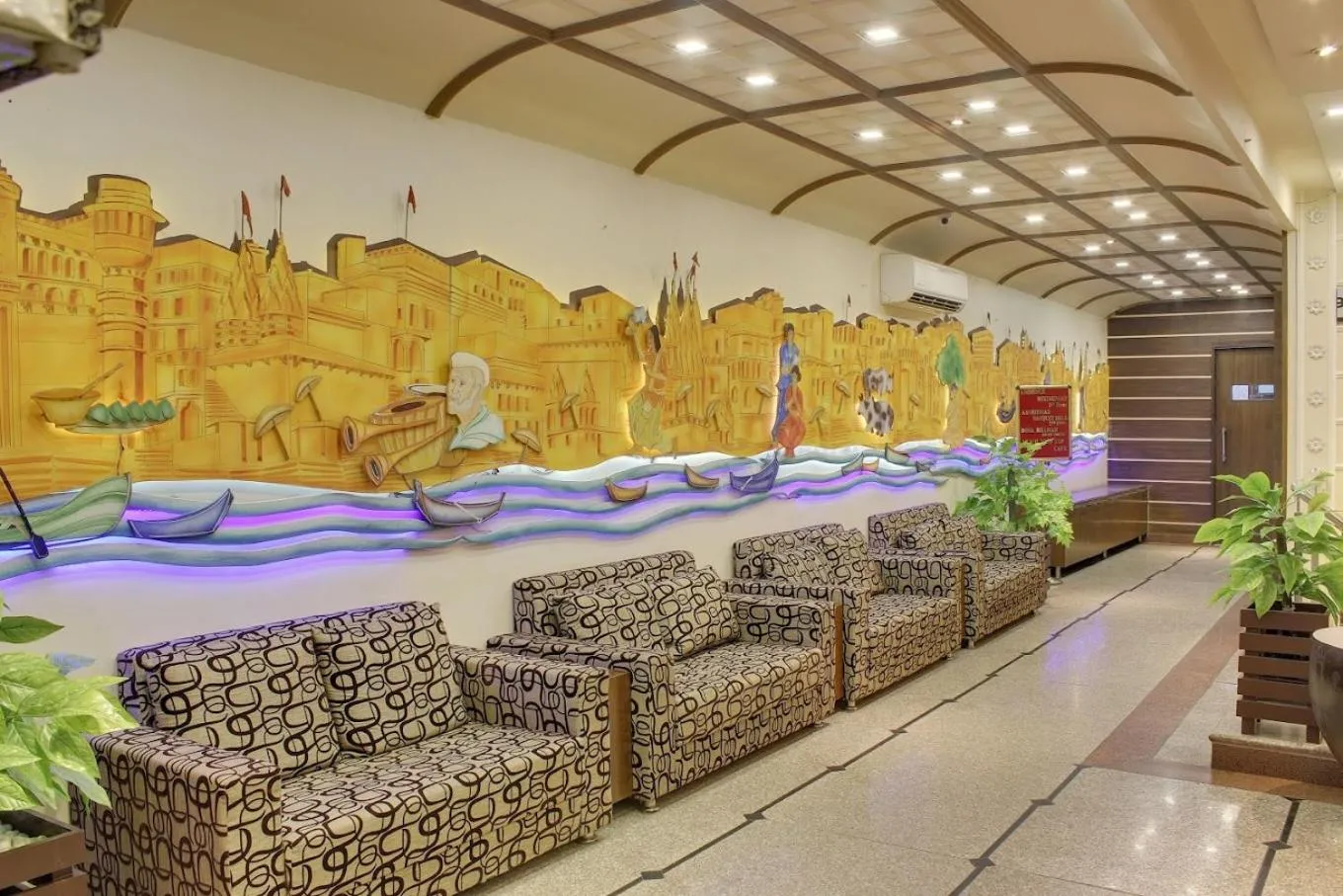 Seating area in HVH Kashi Vishwanath - 400 meters from Kashi Vishwanath Temple & Ganga Aarti Ghat