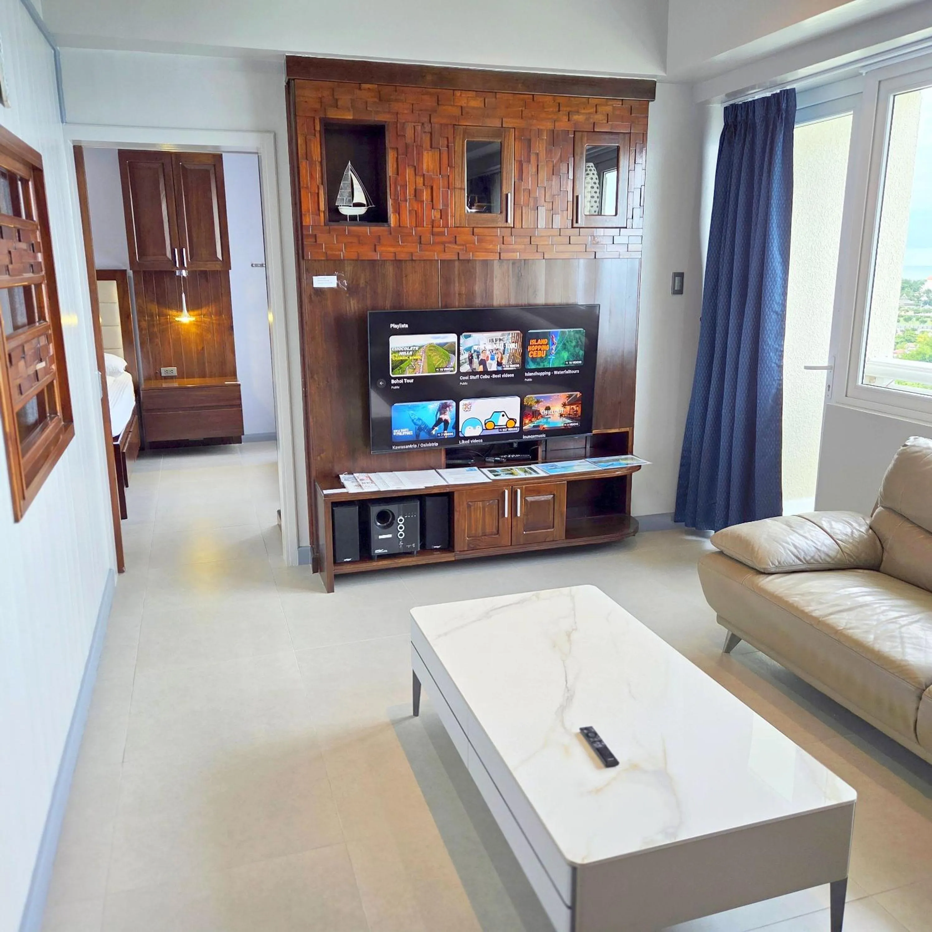 Living room in La Mirada Residences