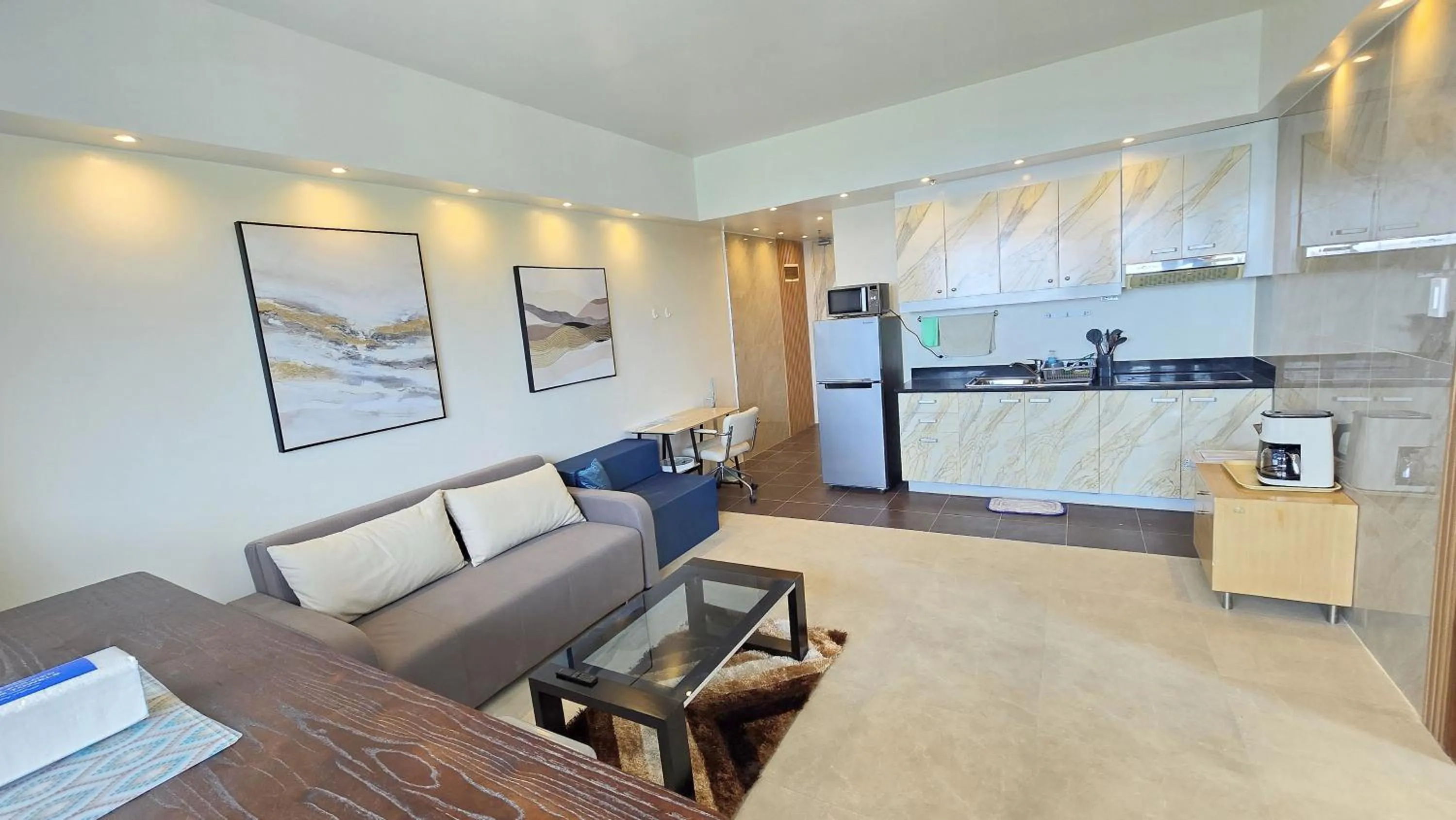 Living room in La Mirada Residences