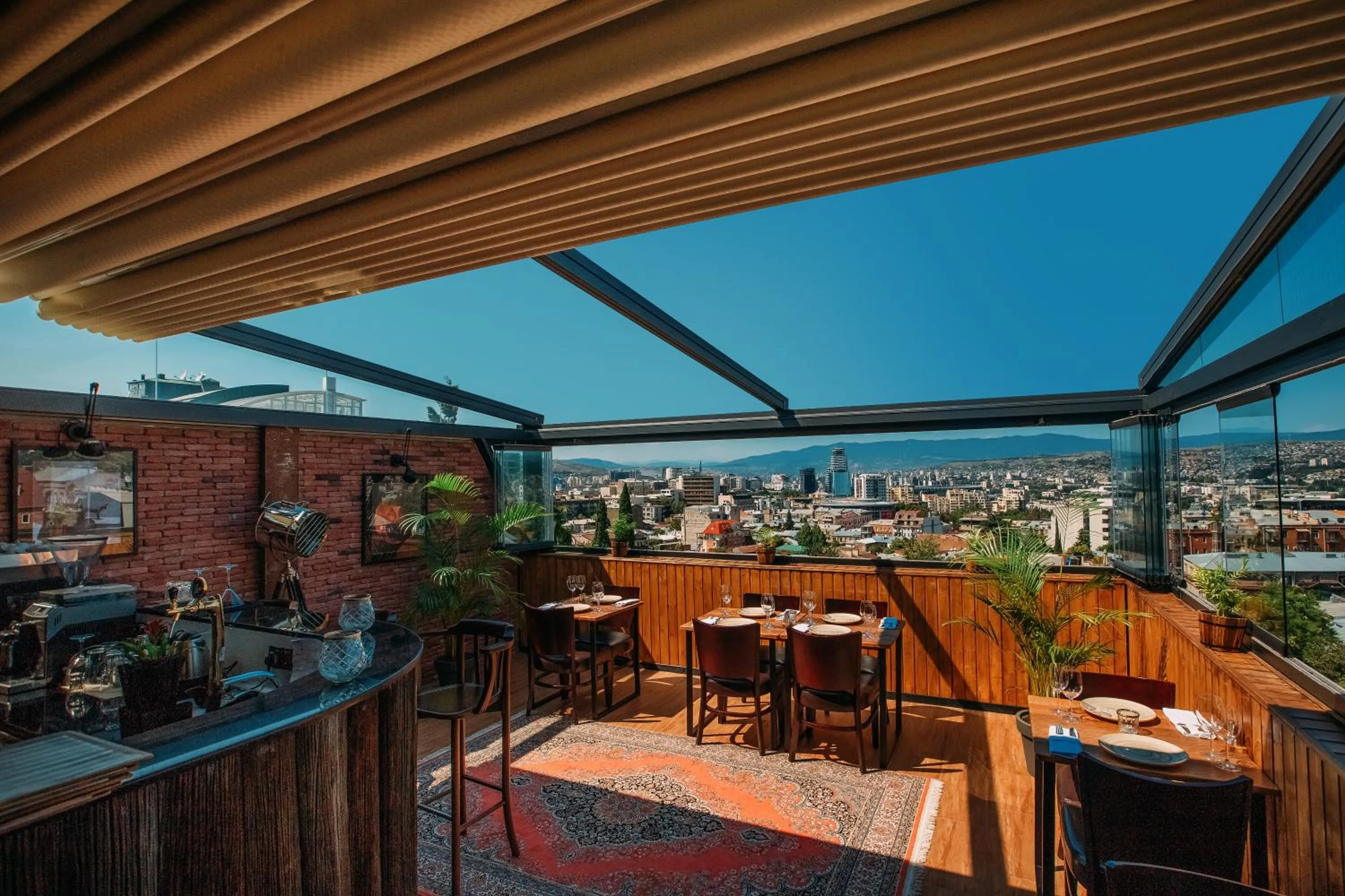 Patio in Urban Boutique Hotel