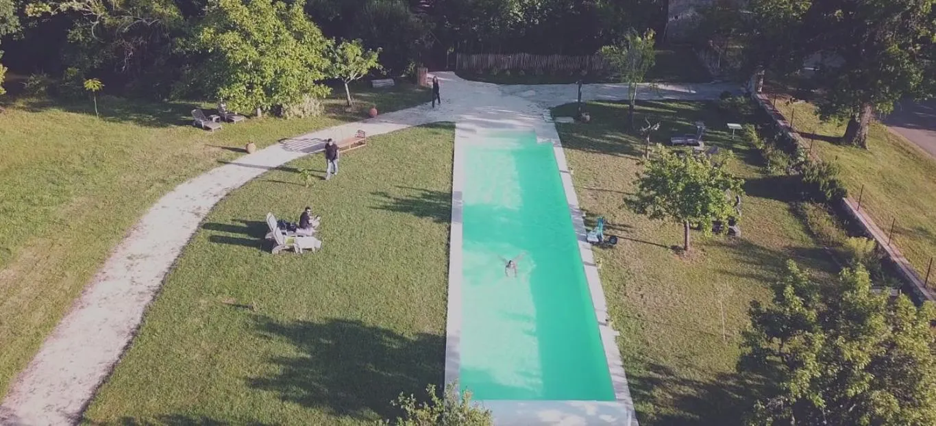 Swimming pool in Le Castel Pierre - 7ch&7sdb avec clim, piscine XL, salle fitness et sauna pour 18 personnes