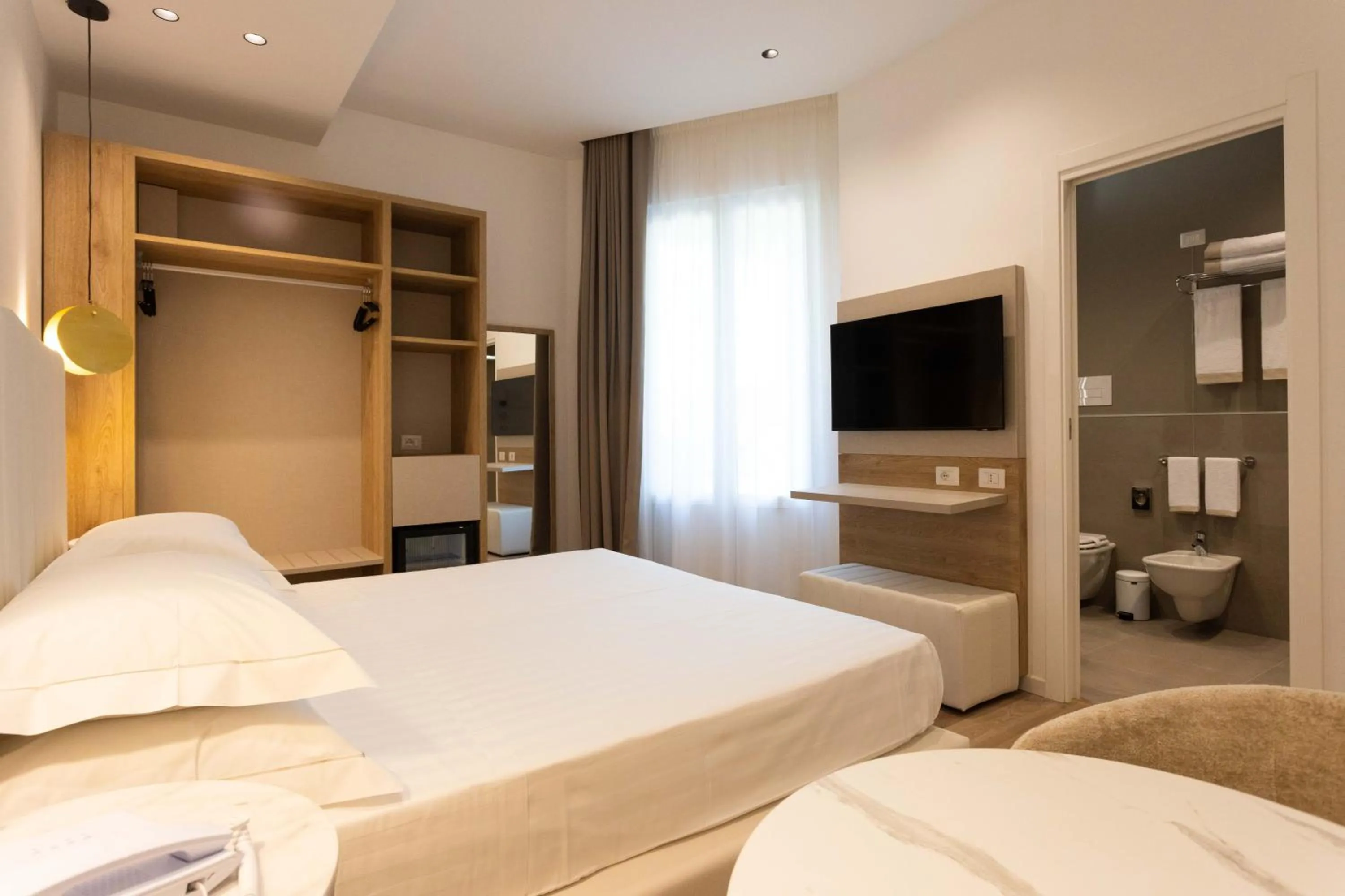 View (from property/room), Bed in Mondello Glam Hotel & Terrace