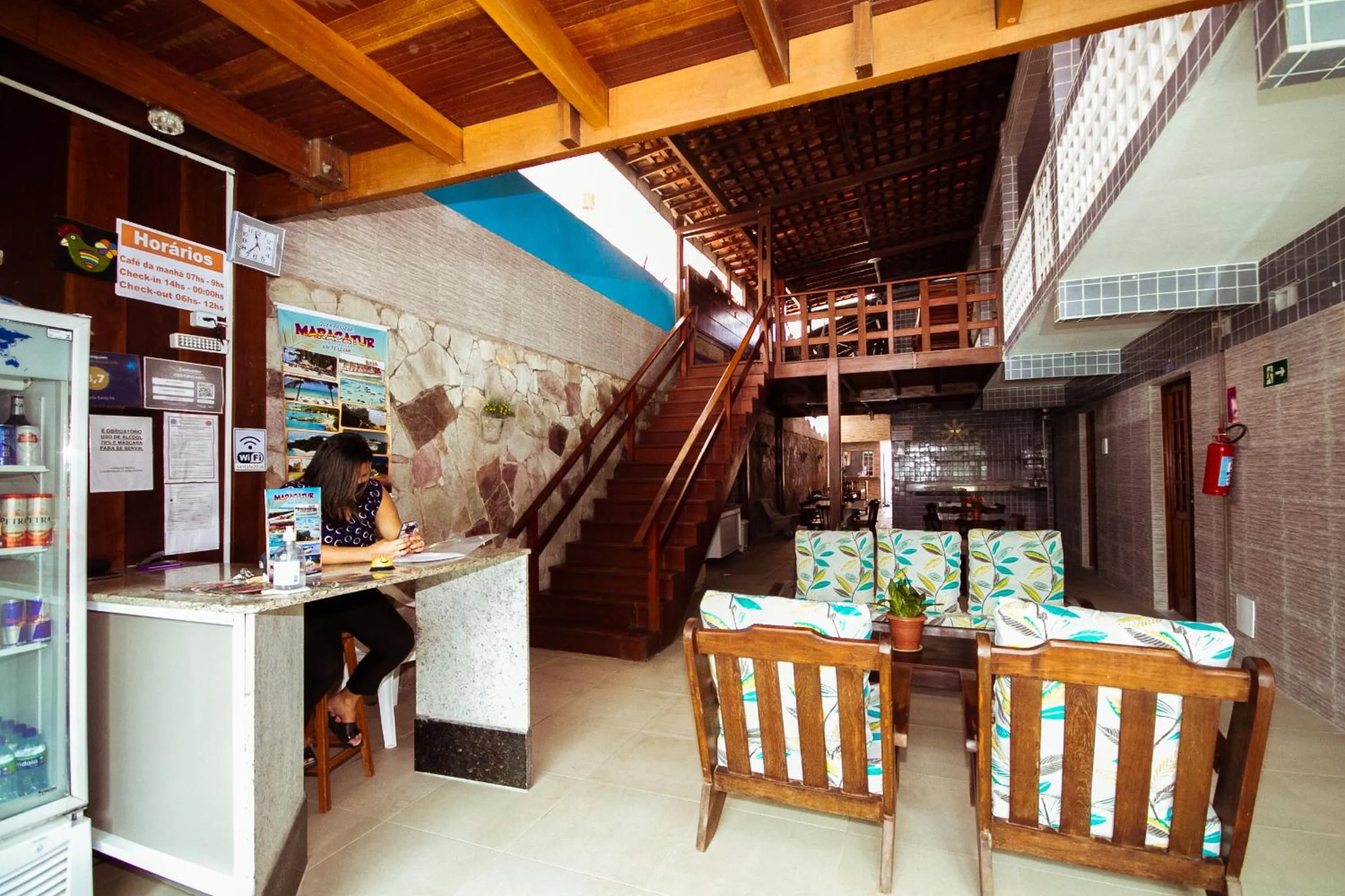 Lobby or reception in Pousada Santa Fé