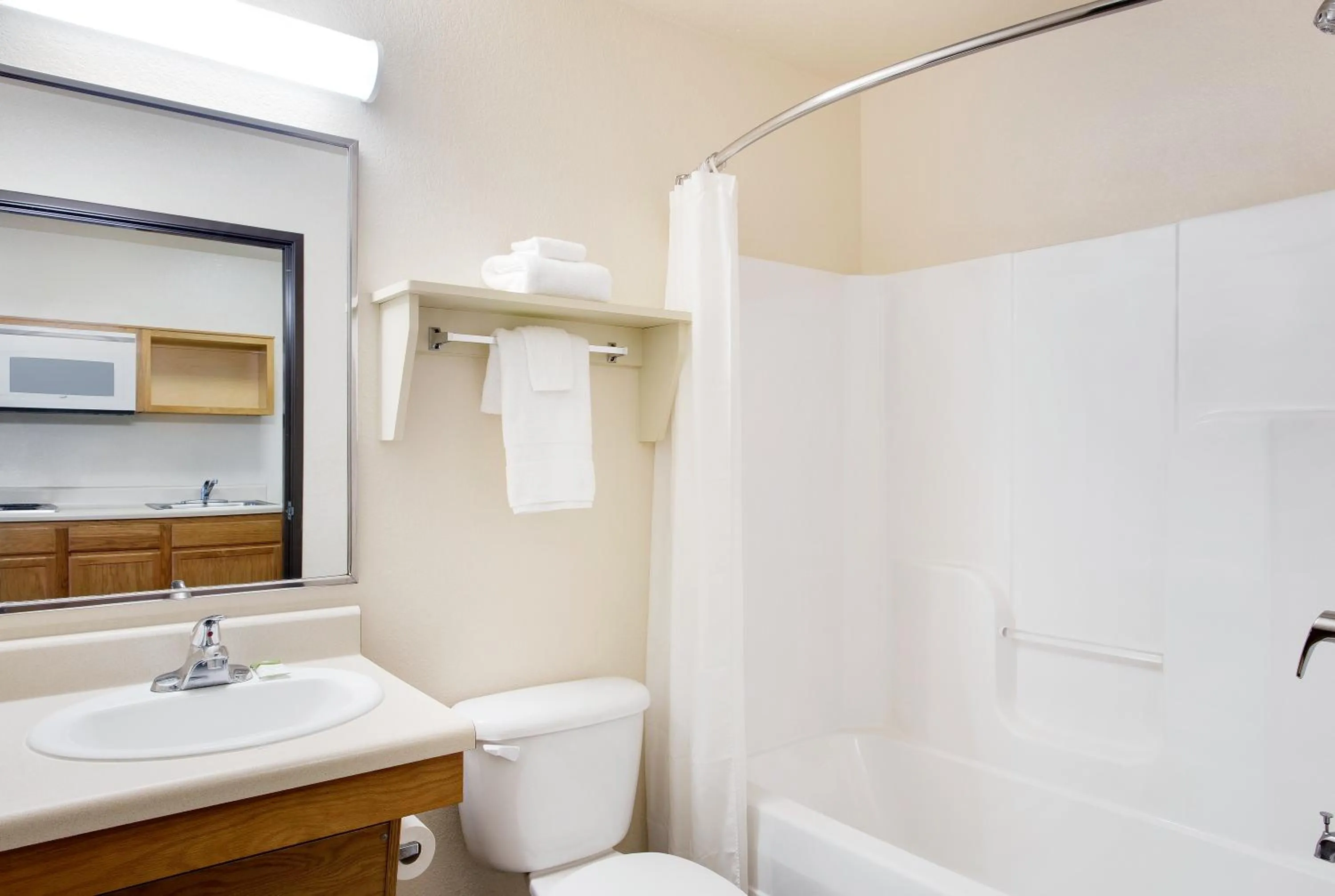 Bathroom in WoodSpring Suites Odessa