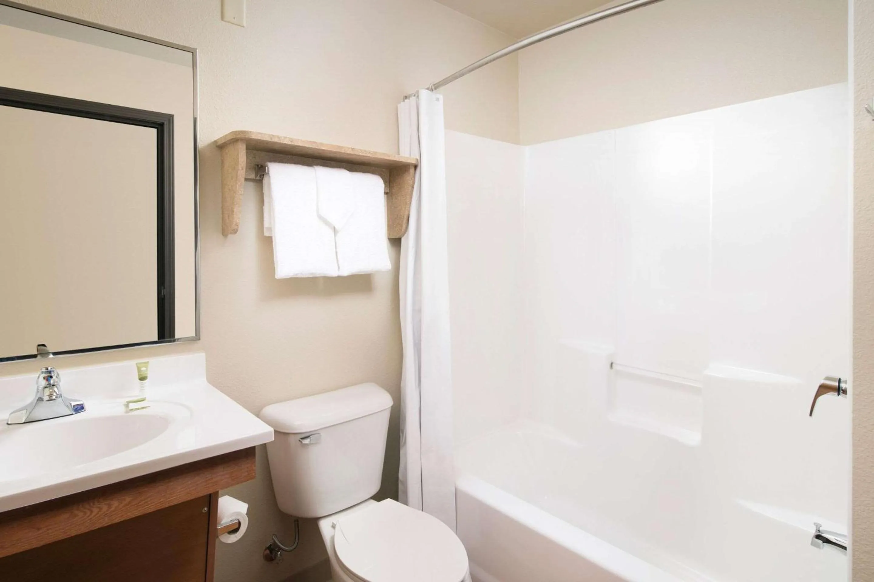 Bathroom in WoodSpring Suites San Antonio North Live Oak I-35