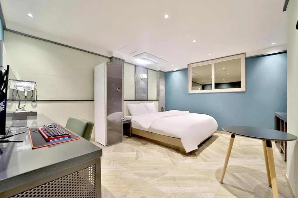 Bed in Daegu Hotel Rubato