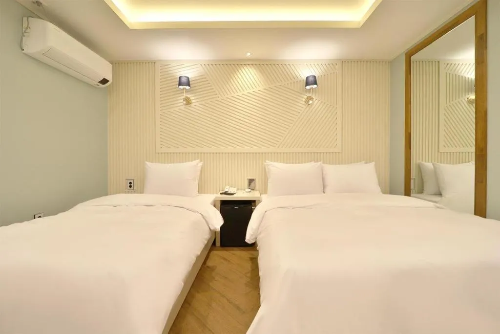 Bed in Daegu Hotel Rubato