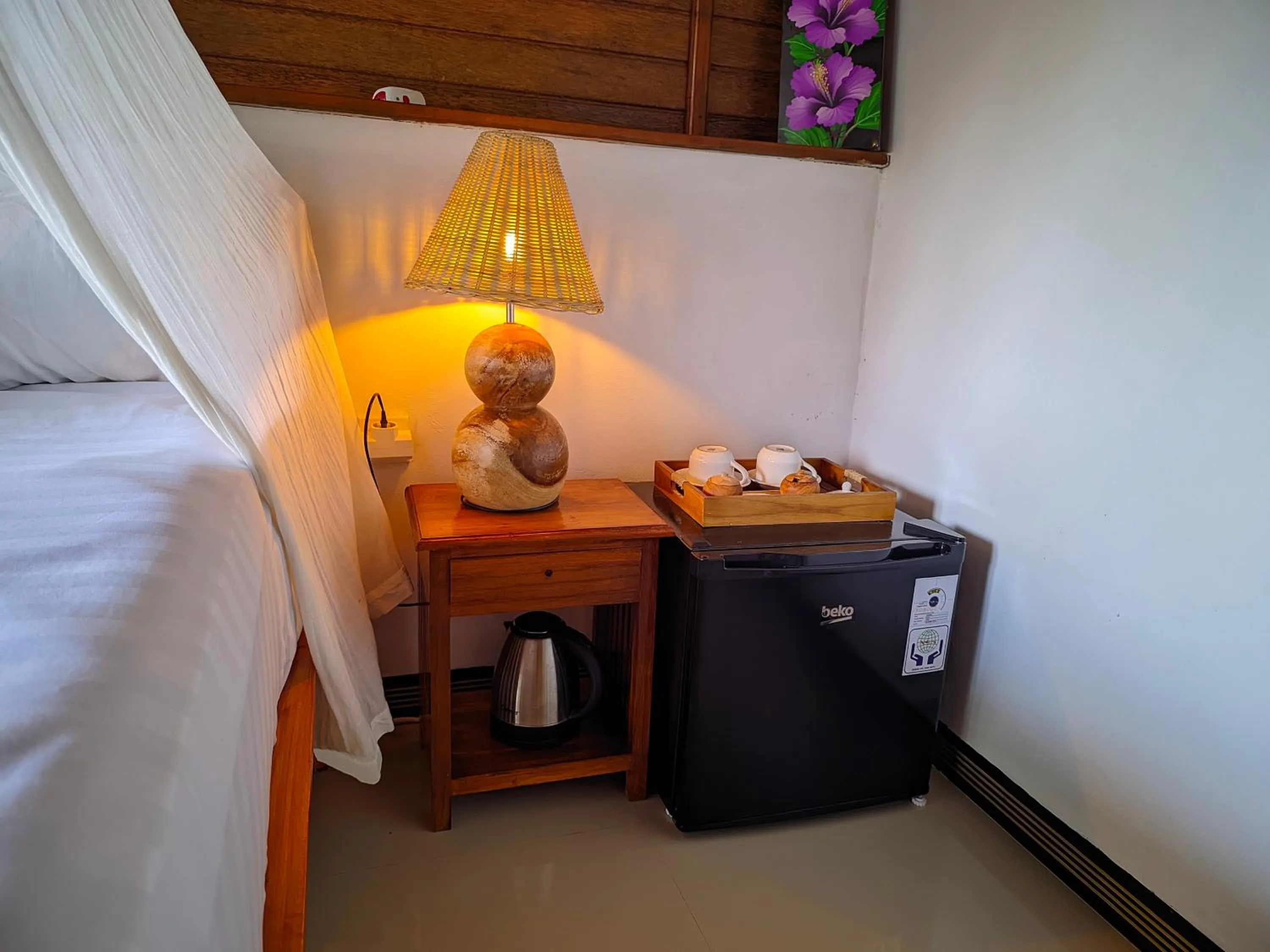 minibar, Bed in Kubuhill Sunset Bungalow