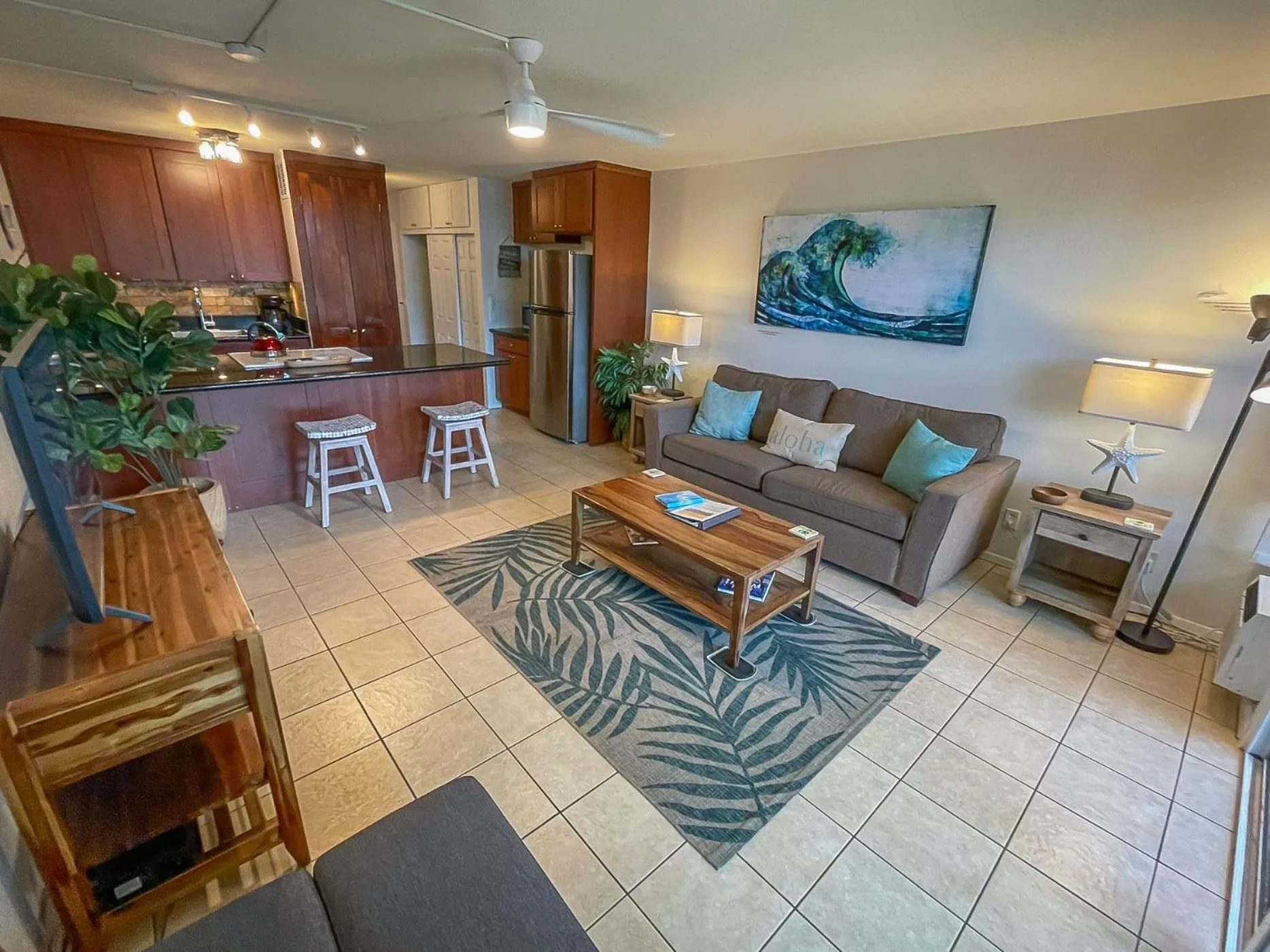 Living room in Maui Vista Vacation Condo