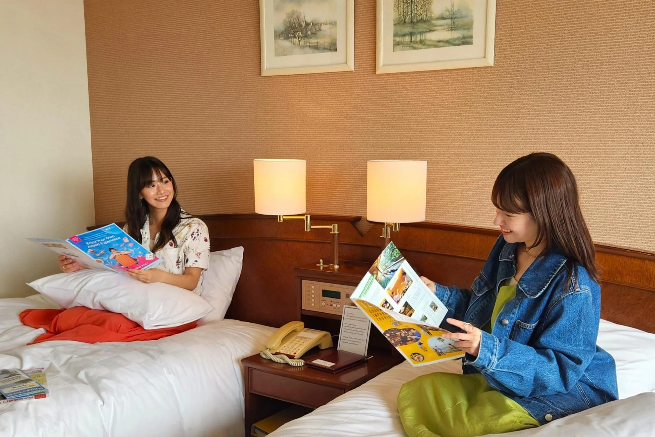 People, Bed in Bellevue Garden Hotel Kansai International Airport