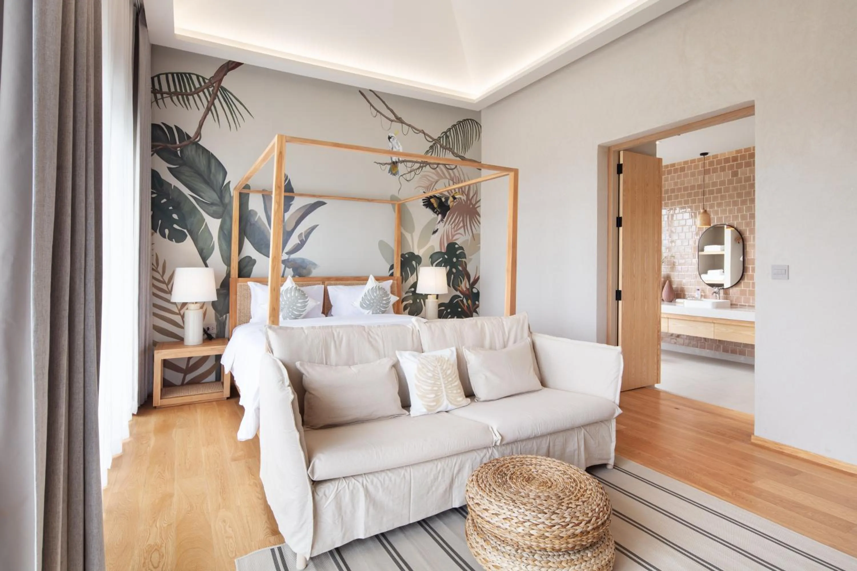 Bed in The Private Pool Villas at Civilai Hill Khao Yai