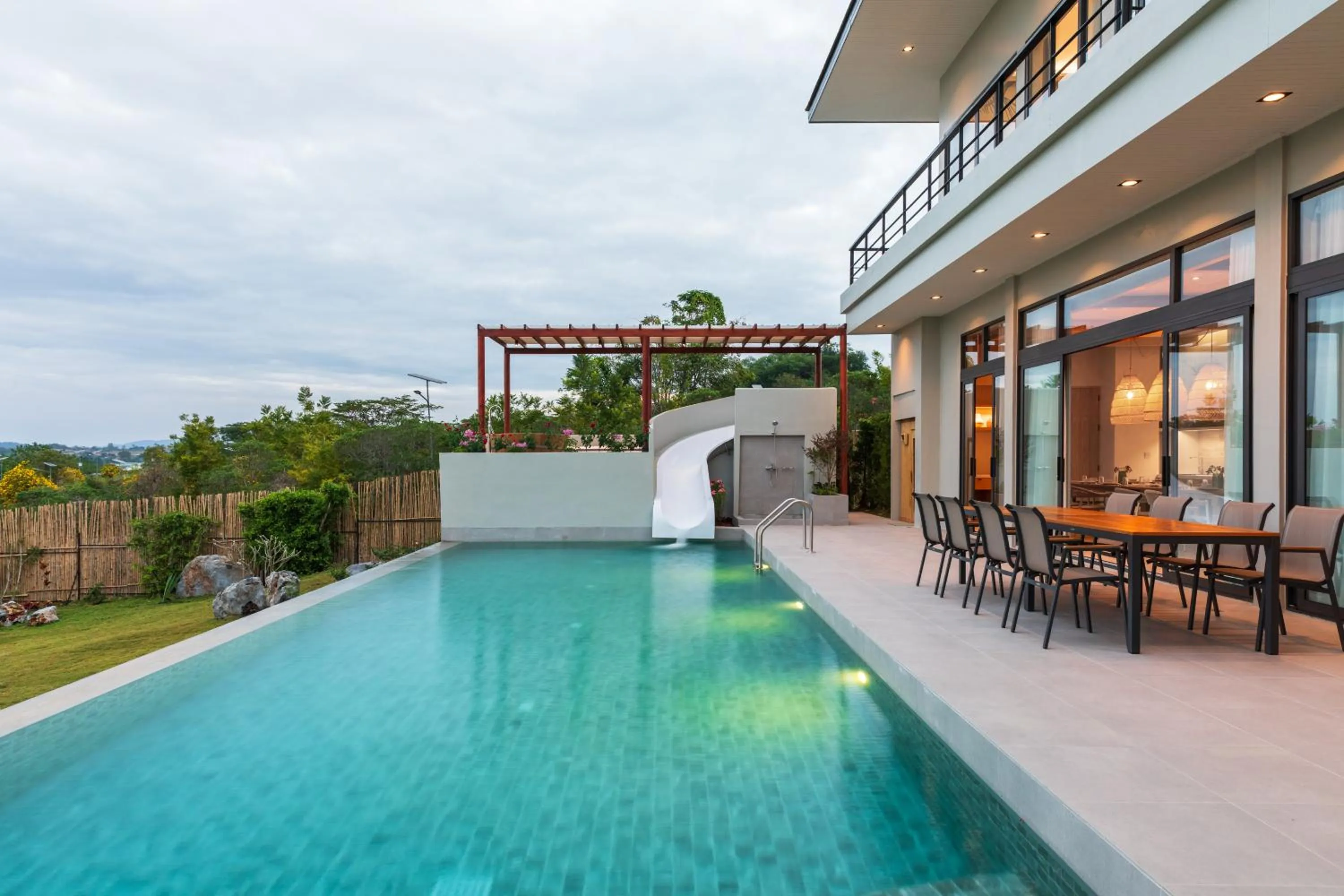 Patio in The Private Pool Villas at Civilai Hill Khao Yai